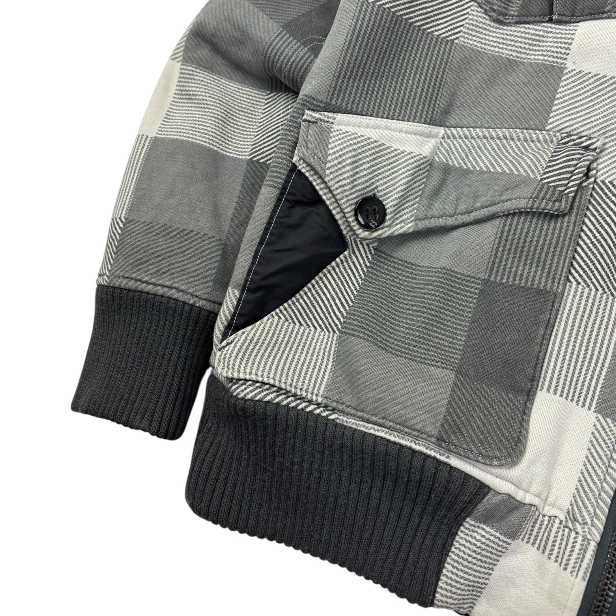 Vintage Y2K Billabong Sherpa Lined Plaid Hoodie