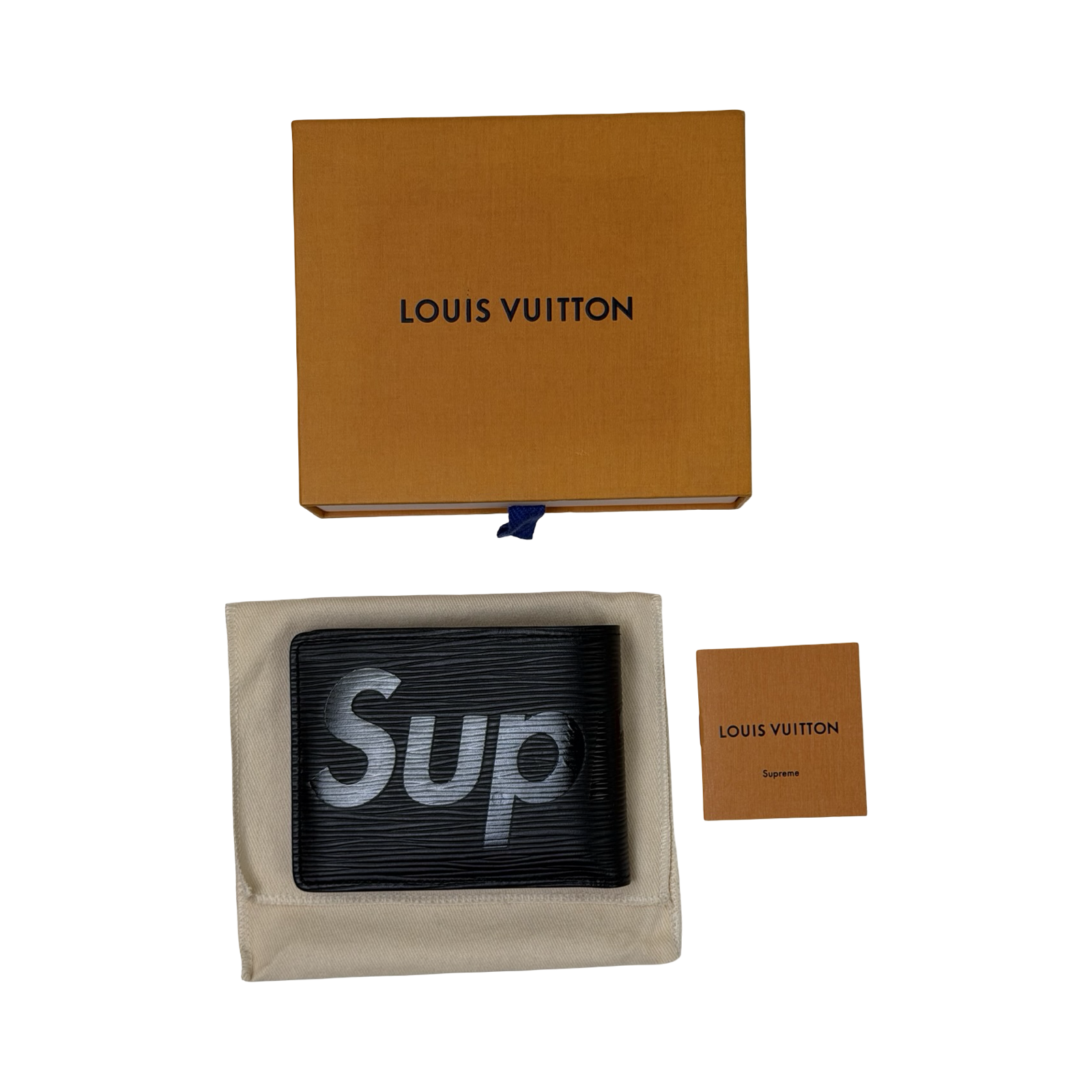Louis Vuitton x Supreme Slender Wallet Epi Black
