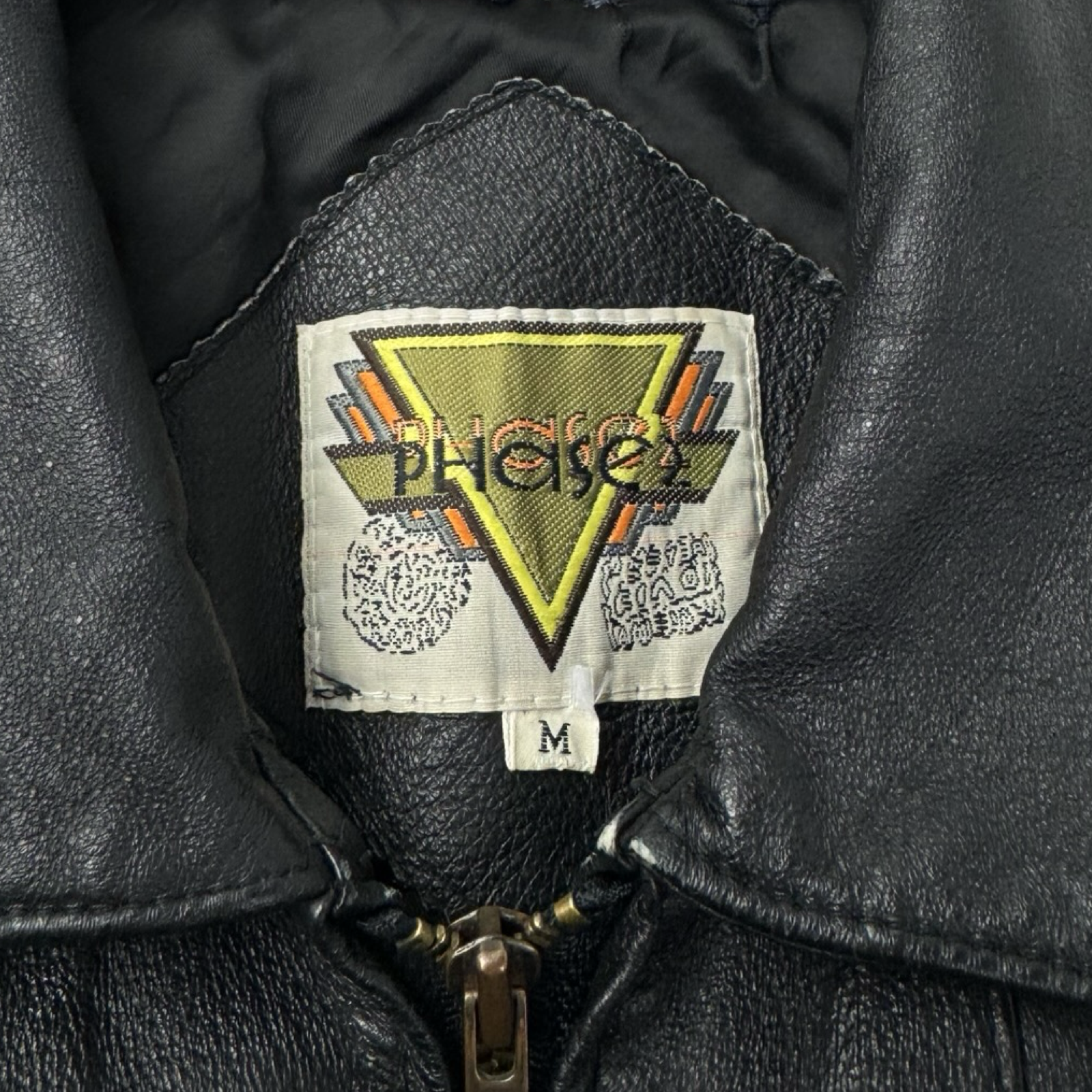 Vintage 80s Phase 2 Flags of the World Leather Jacket