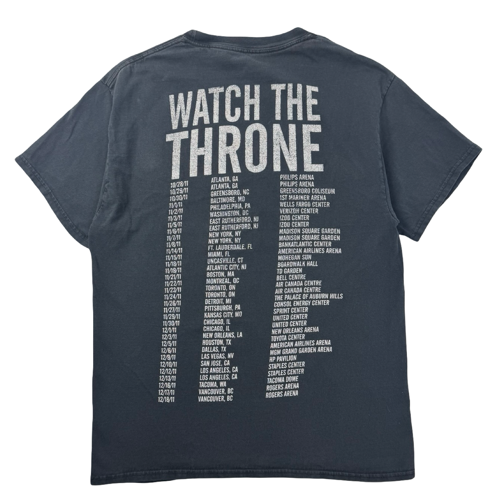 2011 Watch The Throne Jay Z x Kanye West Tour Shirt