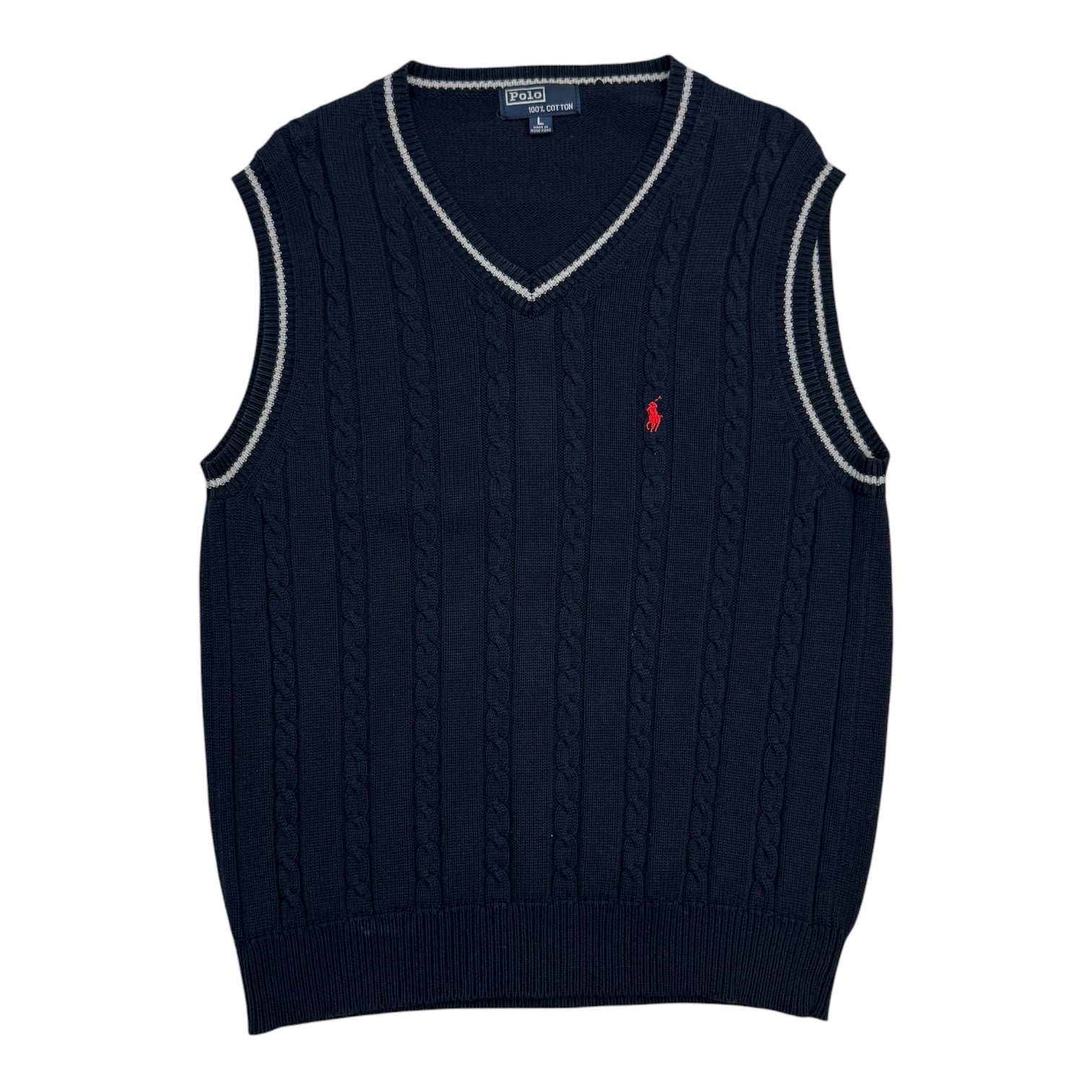 Vintage Polo Sweater Vest Navy