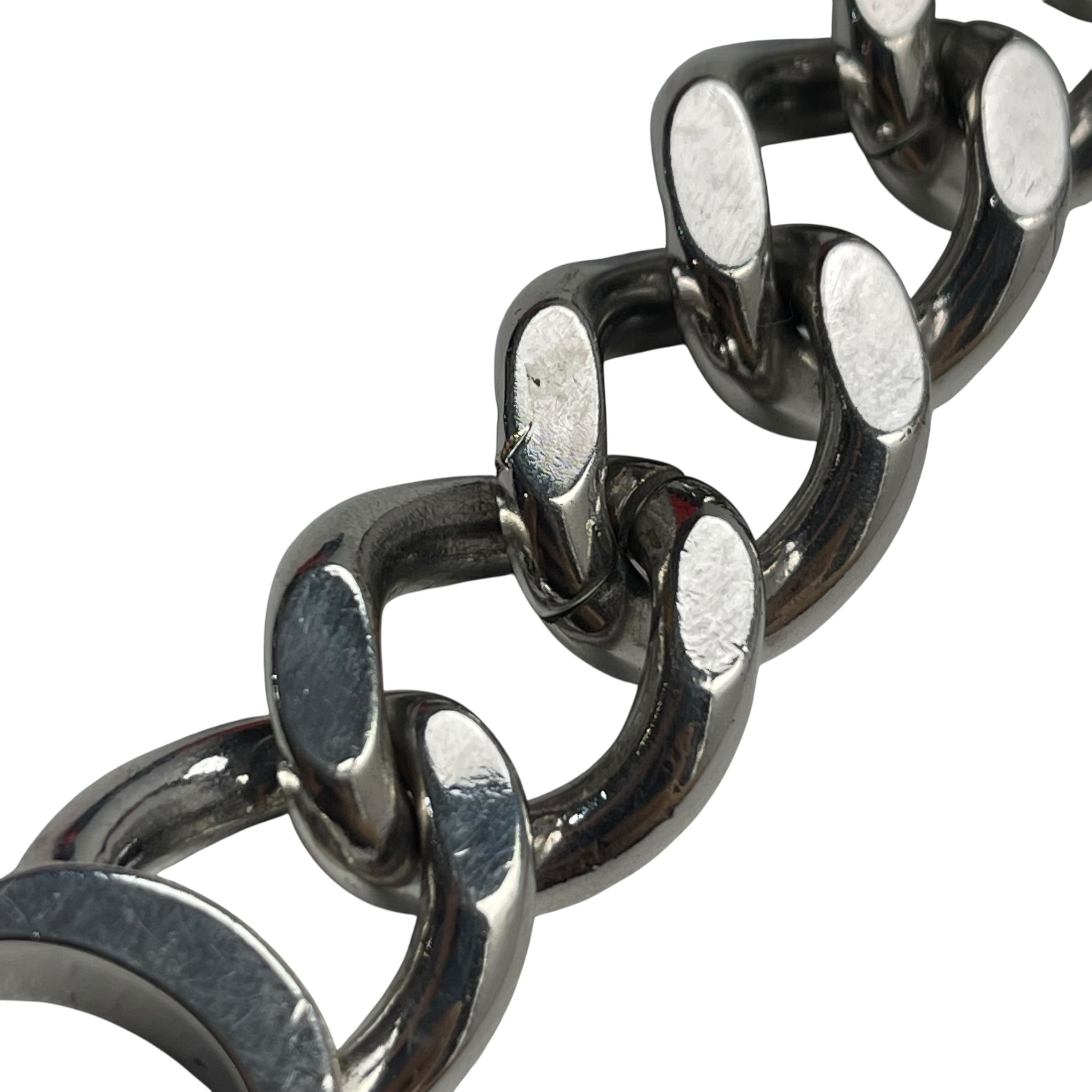 Dior CD Icon Chain Link Necklace Silver