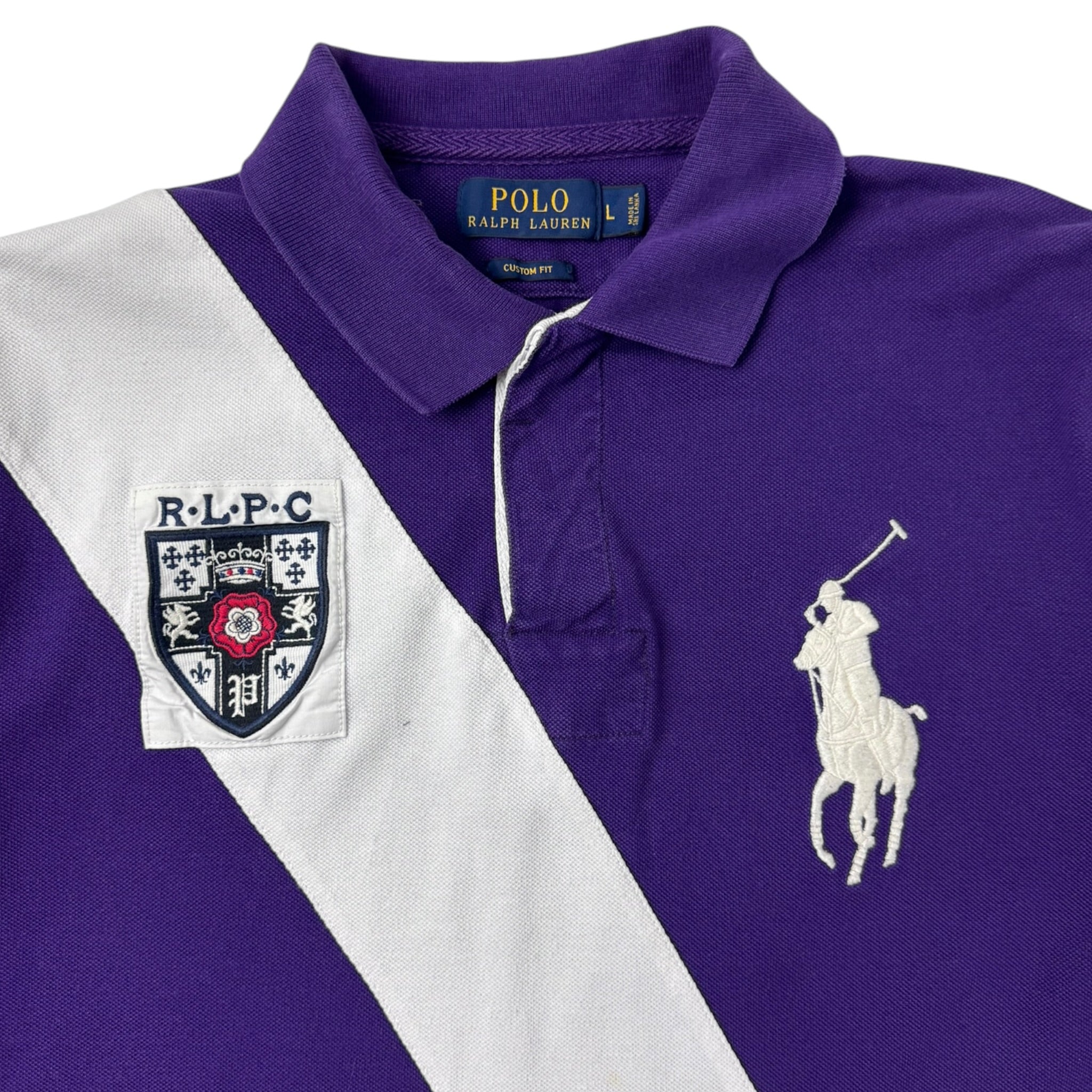 Polo Ralph Lauren Big Pony Stadium Shirt Purple/White
