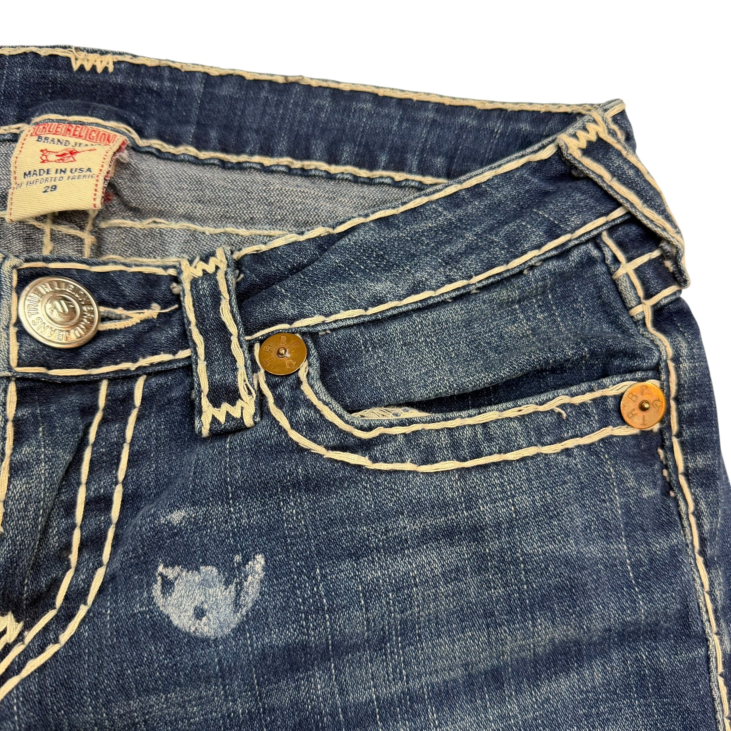 (W) Vintage True Religion Julie Super T Jeans Blue