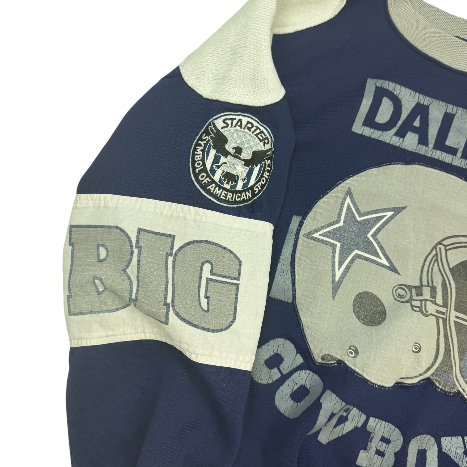 Vintage Starter Dallas Cowboys Crewneck Blue/Grey