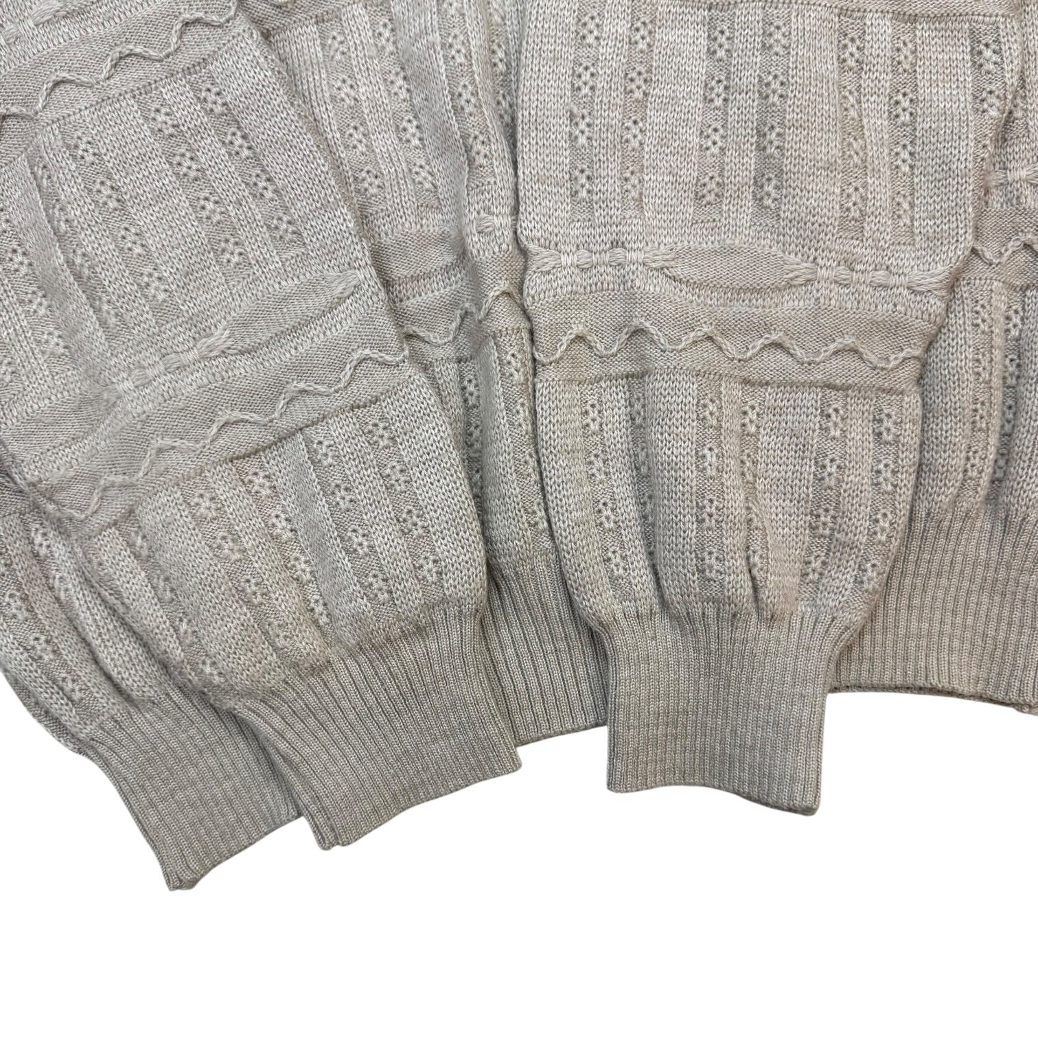 Vintage Rapp Knitwear 3D Knit Sweater White