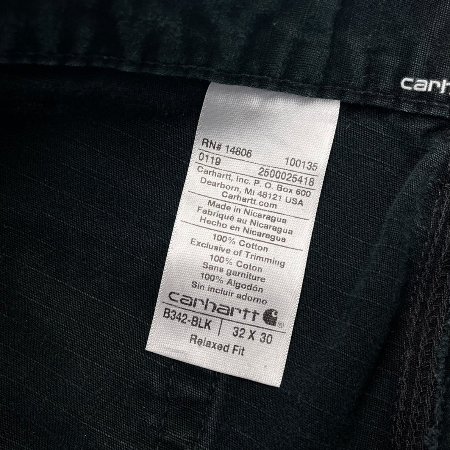 Carhartt Heavy Cargo Pants Black