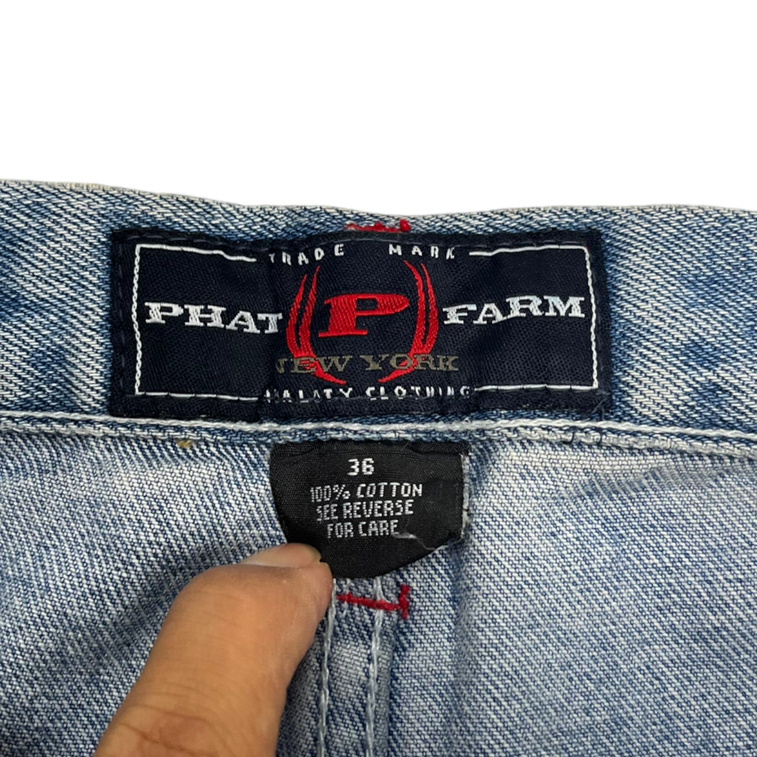 Vintage Y2K Phat Farm Star Fade Denim Pants