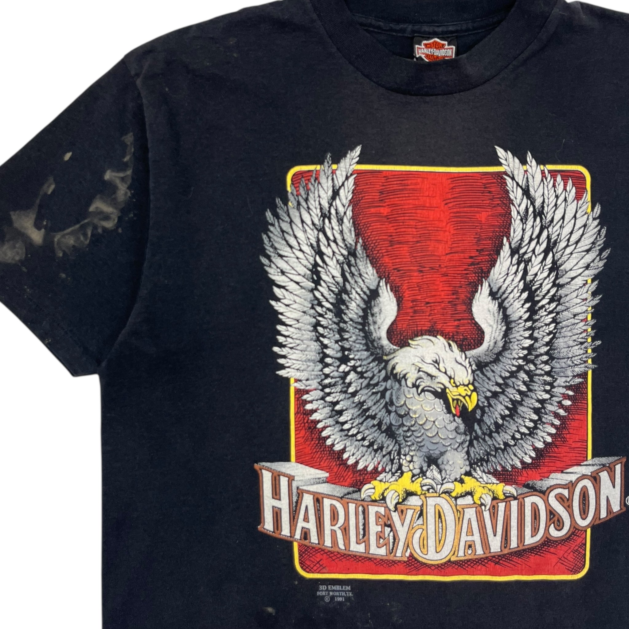 1991 3D Emblem Flying Eagle Harley Davidson T-Shirt