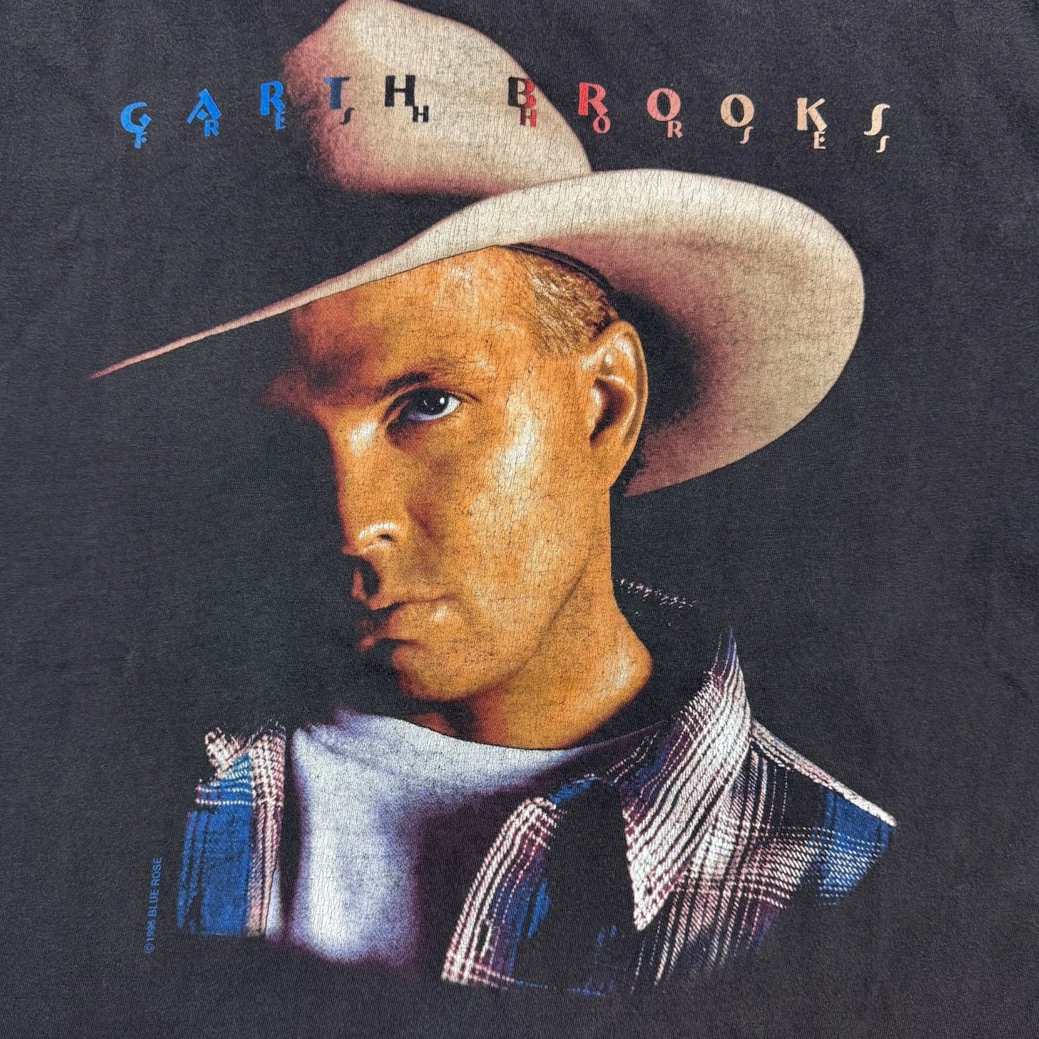 Vintage Garth Brooks Free Horses Tour Tee Black