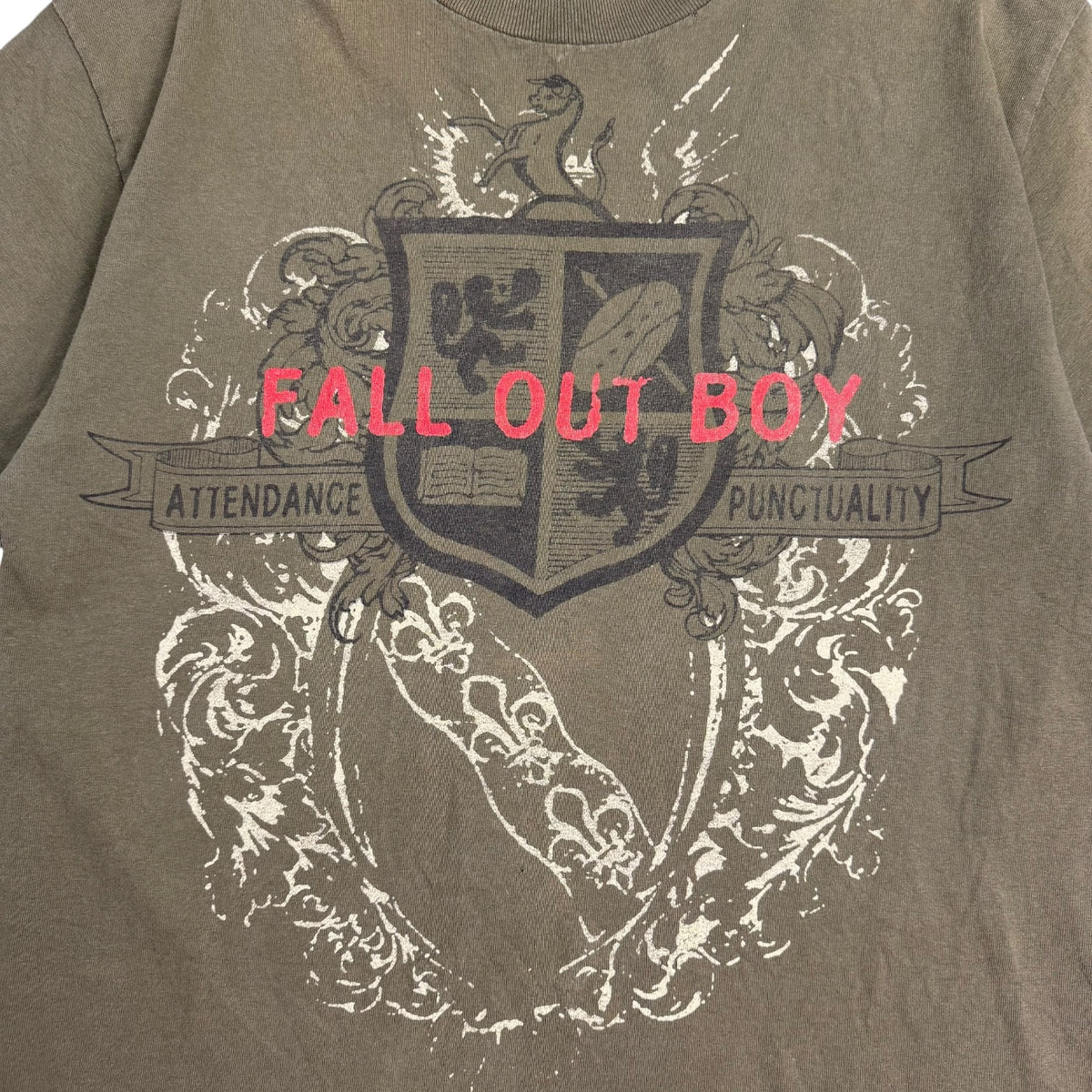 2006 Fall Out Boy “Saved Latin” Tee Olive