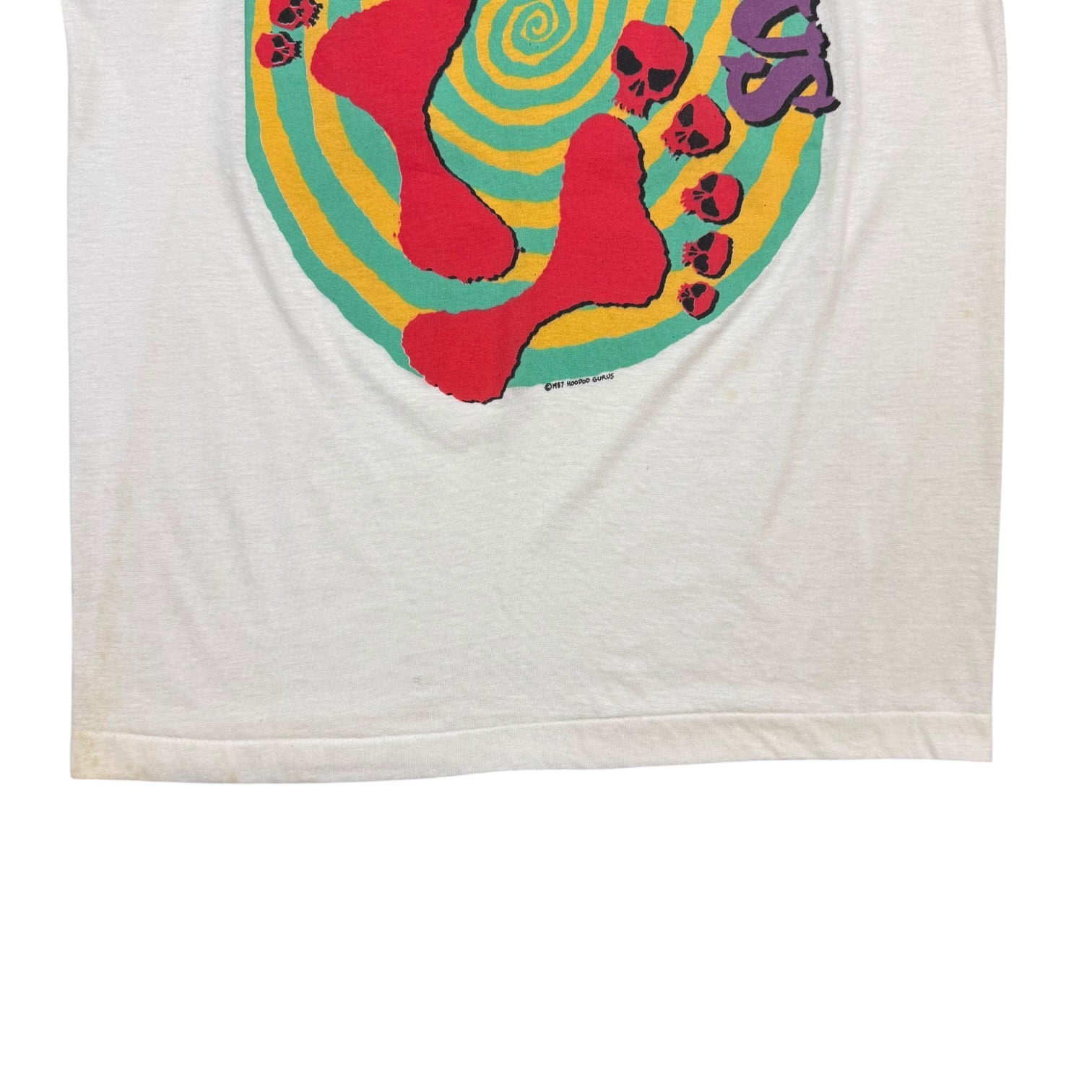 1987 Hoodoo Gurus Blow Your Cool Tour Tee White