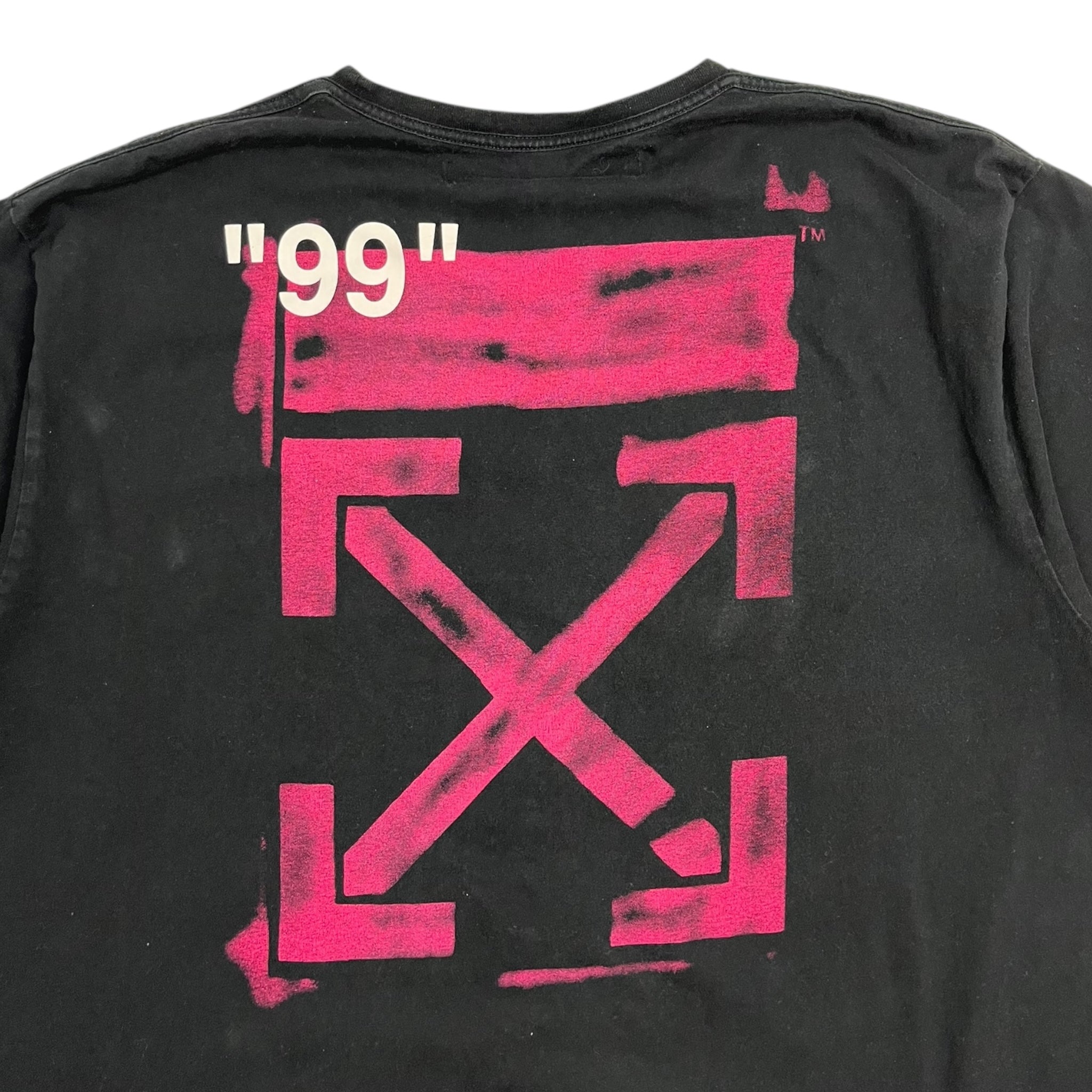 Off-White Stencil Arrow Oversize Shirt Black/Pink
