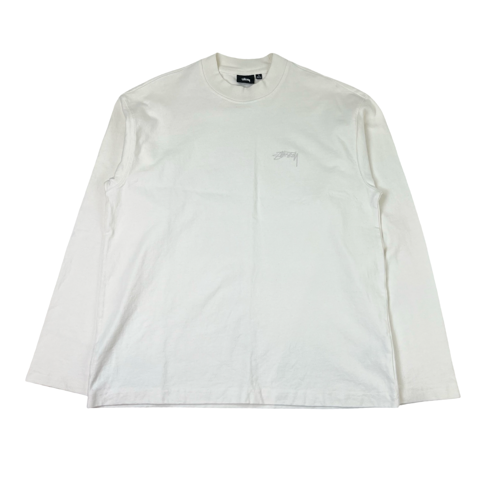 Stüssy Lazy Long Sleeve T-Shirt White