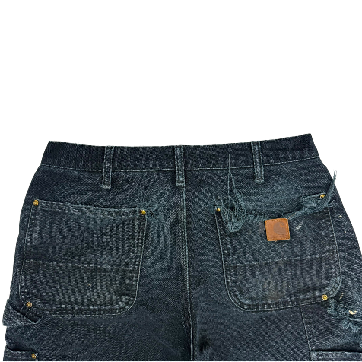 Vintage Carhartt Double Knee Distressed Pants Black