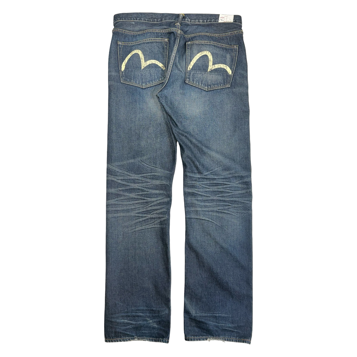 Vintage Evisu Yellow Seagull Curves Denim Jeans