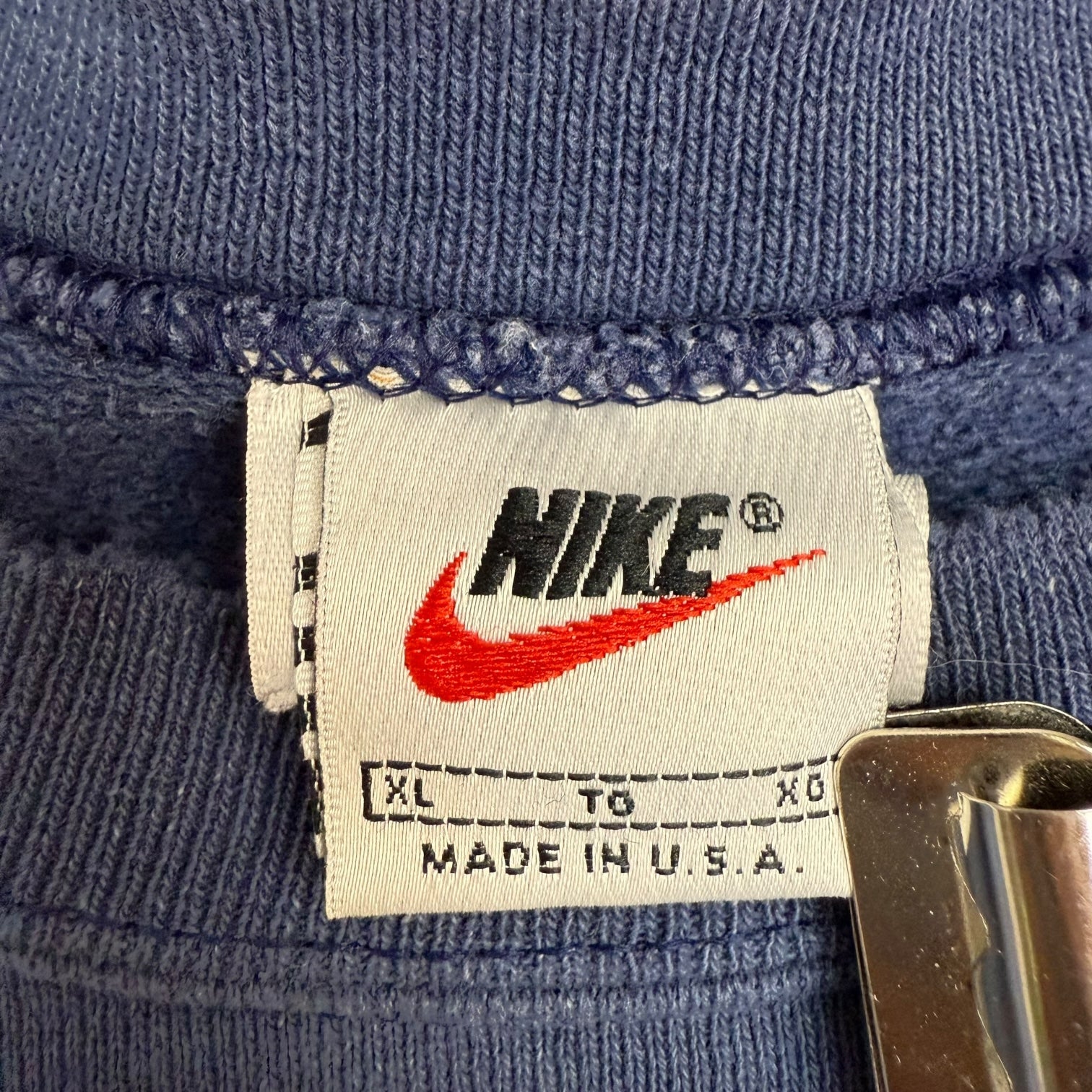 Vintage Nike Small Swoosh Crewneck Navy