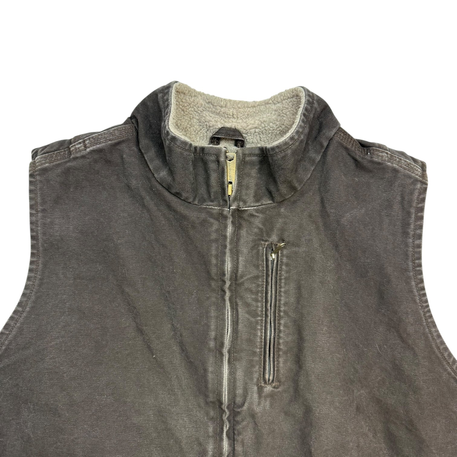 Vintage Carhartt Fleece Lined Vest Brown