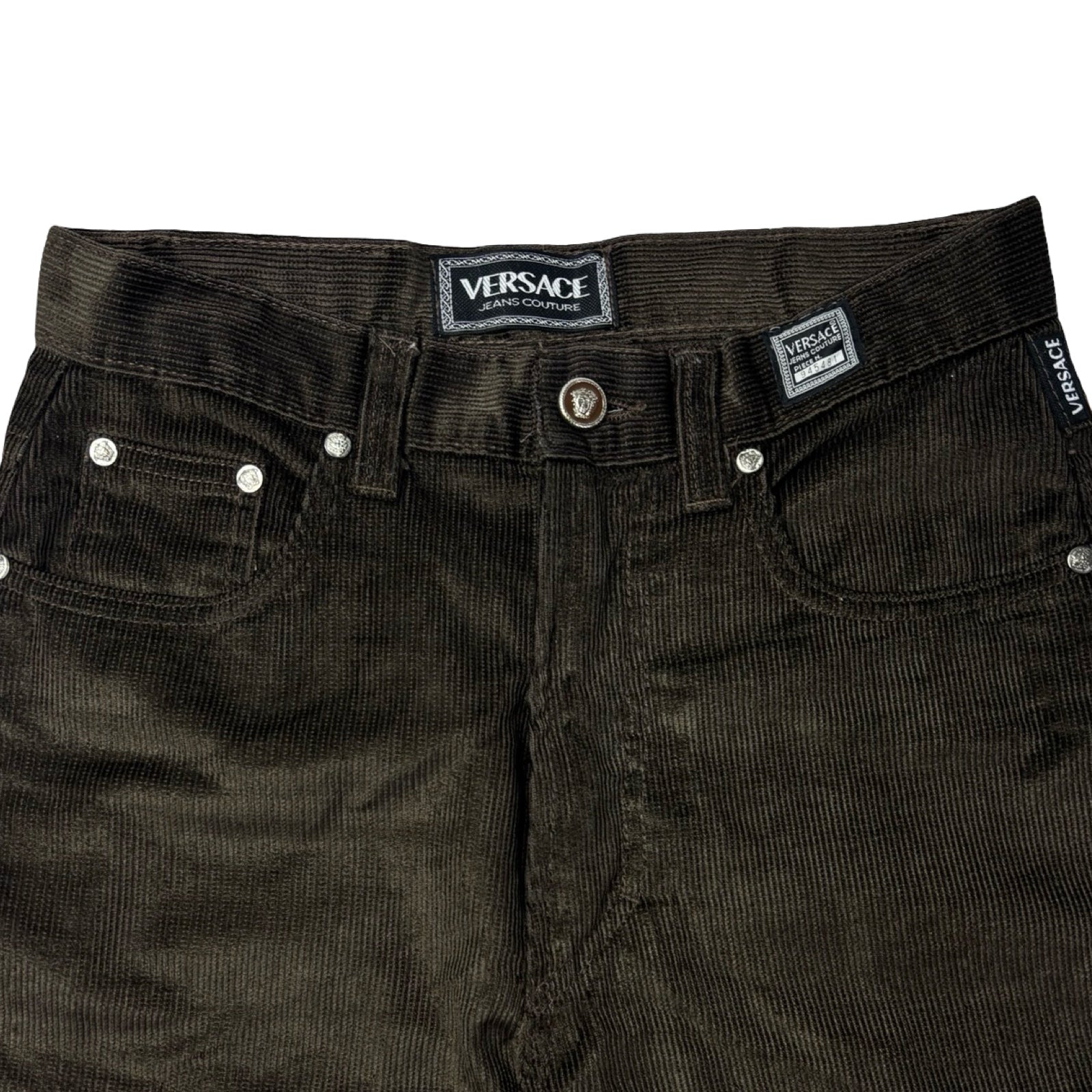 (W) Versace Jeans Couture Silky Corduroy Pant Brown