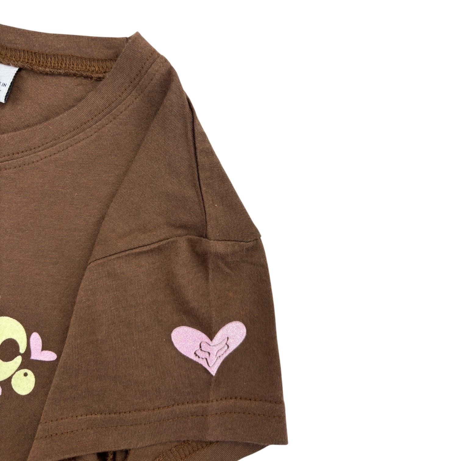 (W) Y2K Fox Racing Baby Tee Brown