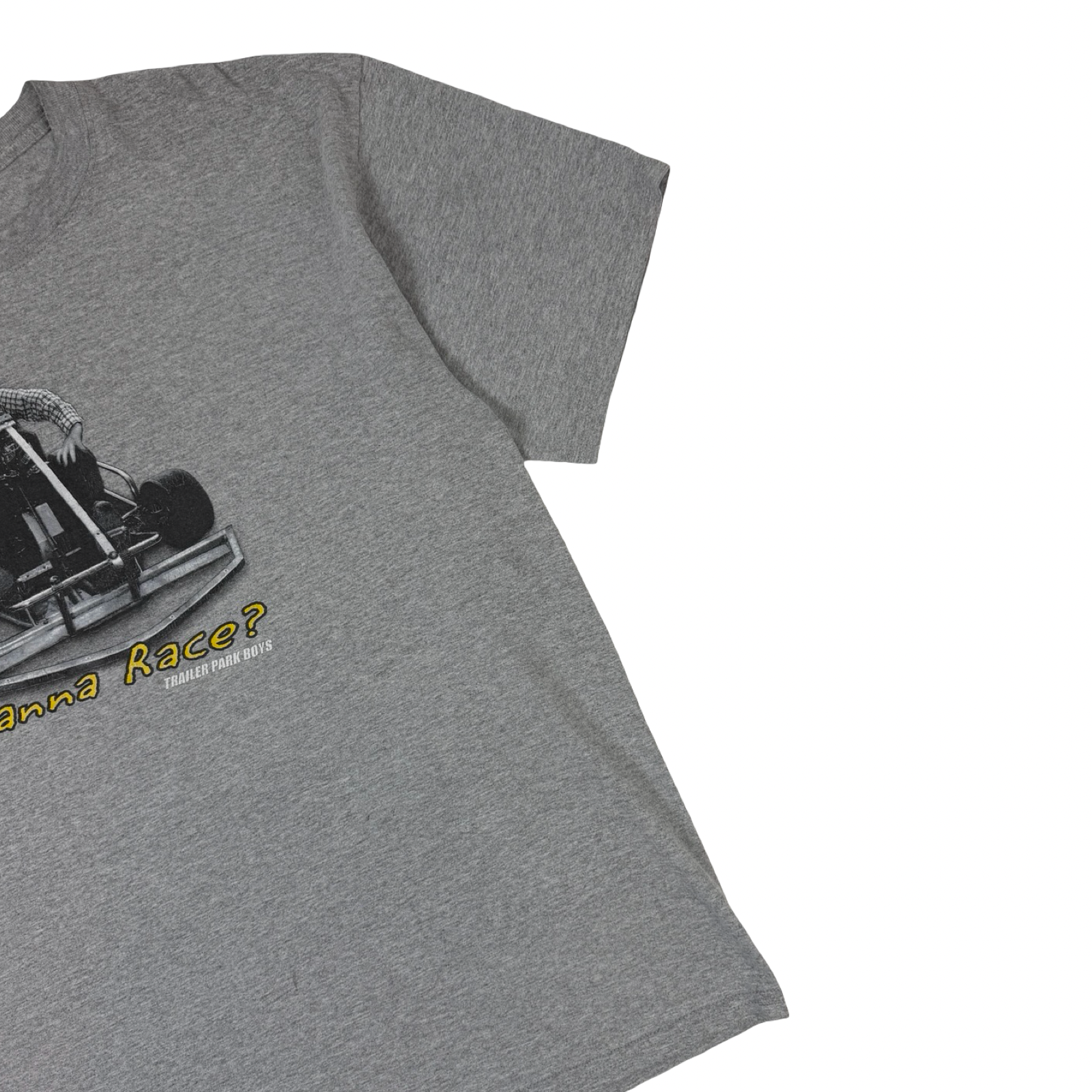 Vintage Trailer Park Boys Wanna Race T-Shirt Grey