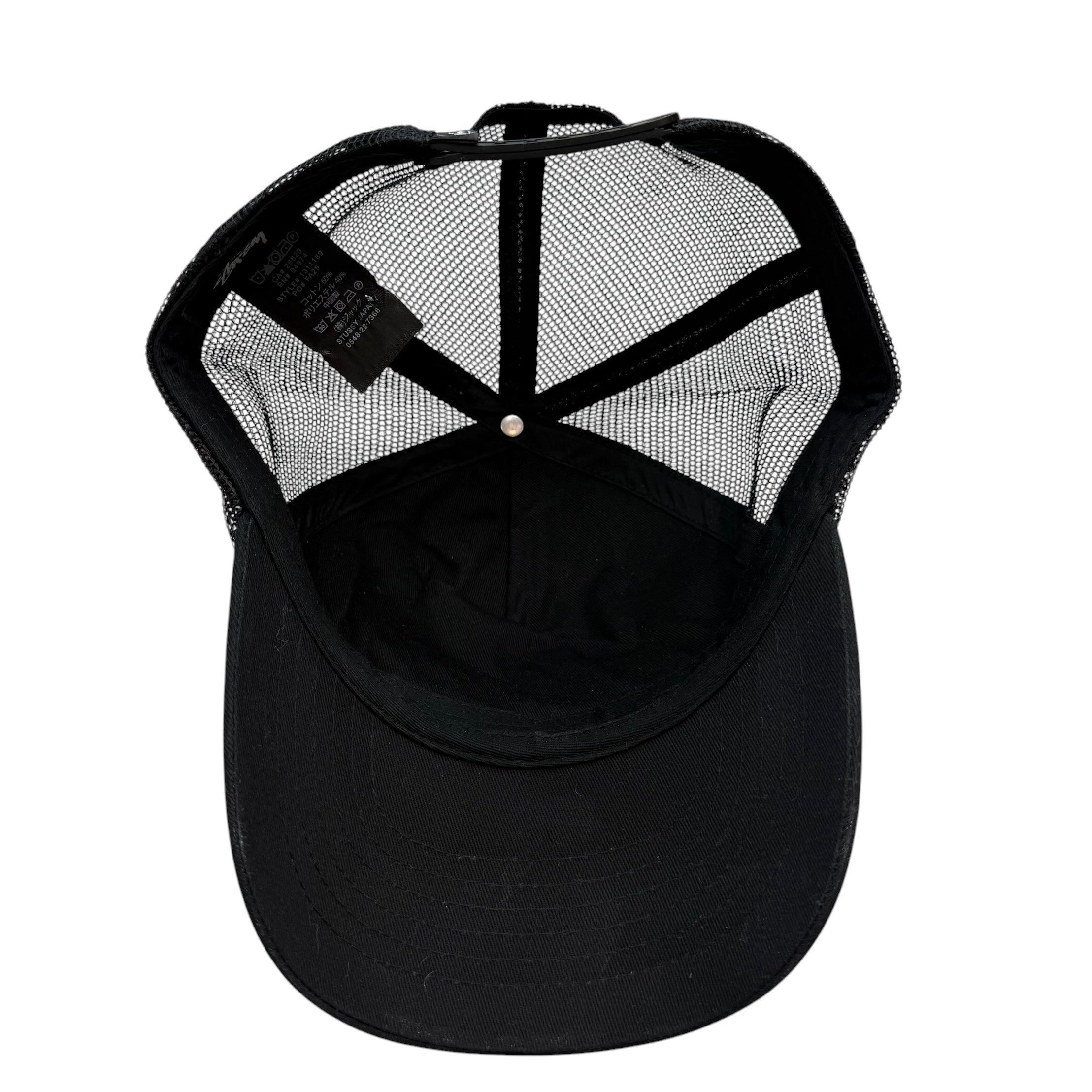 Stussy Waxed Cursive Trucker Black