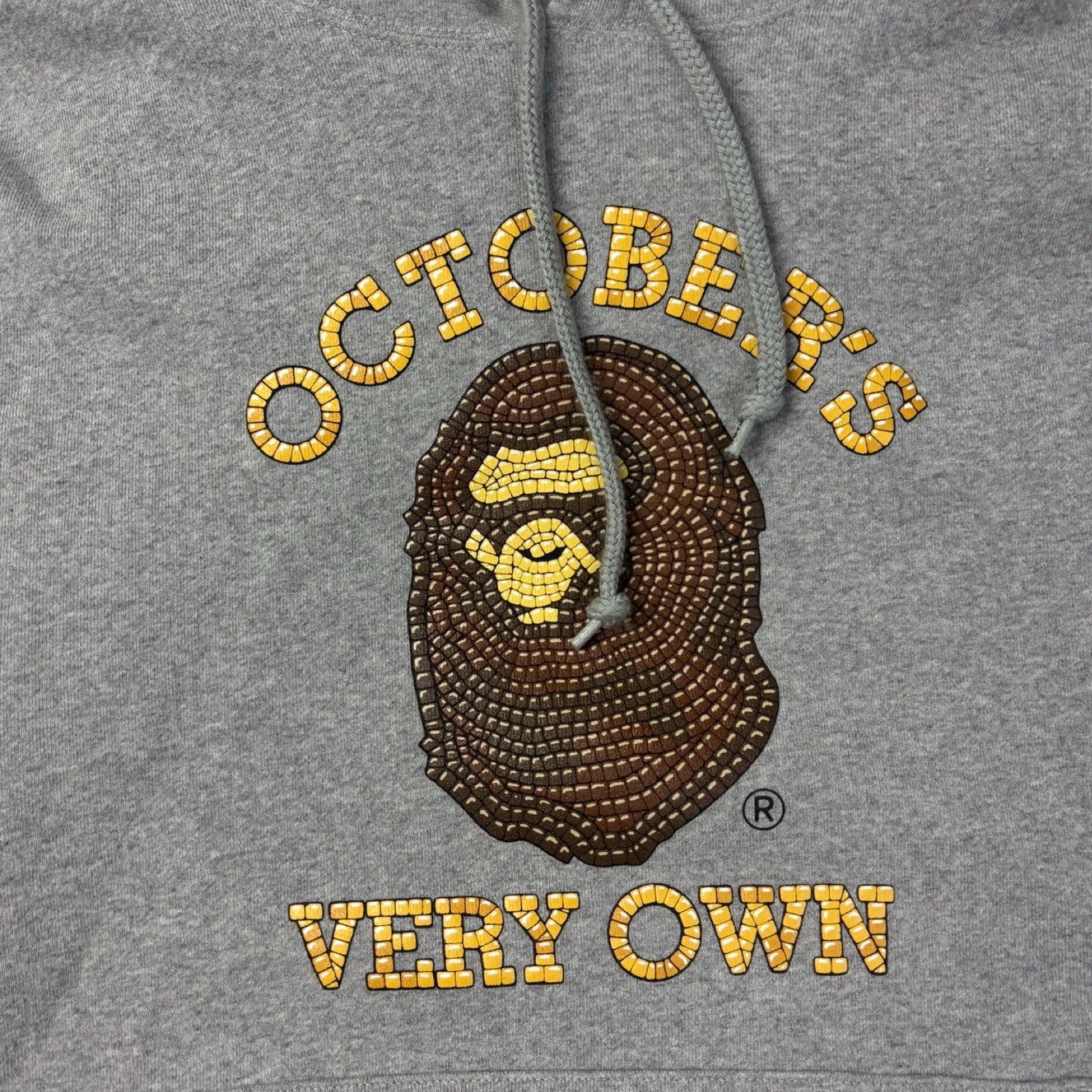BAPE X OVO Subway Tile Pullover Hoodie Grey
