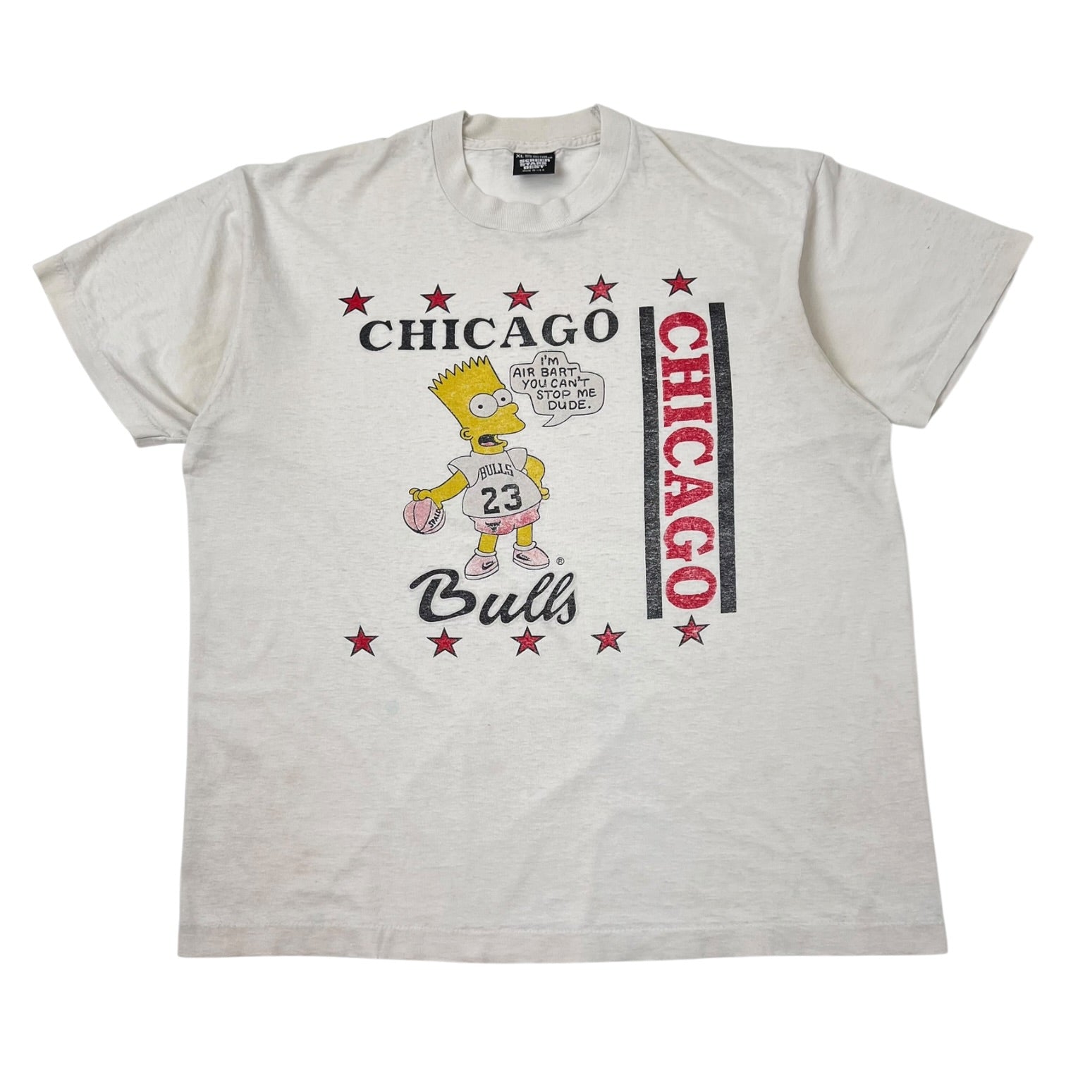 Vintage Air Bart Bootleg Bart Simpson Chicago Bulls Uniform T-Shirt