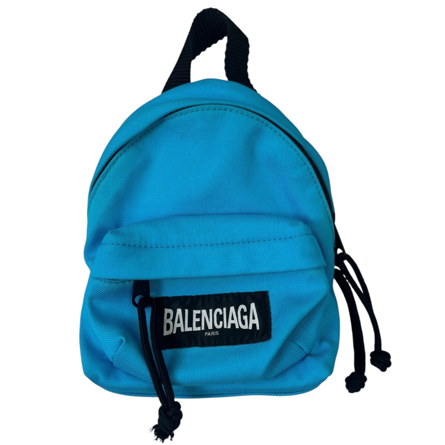 Balenciaga Mini Backpack Keychain Blue