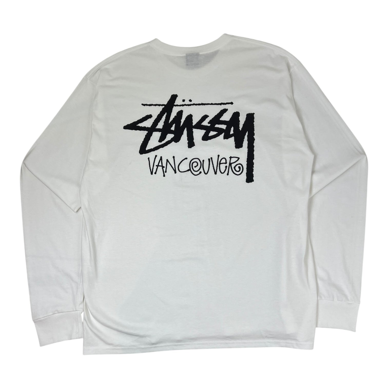 Stussy Vancouver Chapter Long Sleeve T-Shirt White