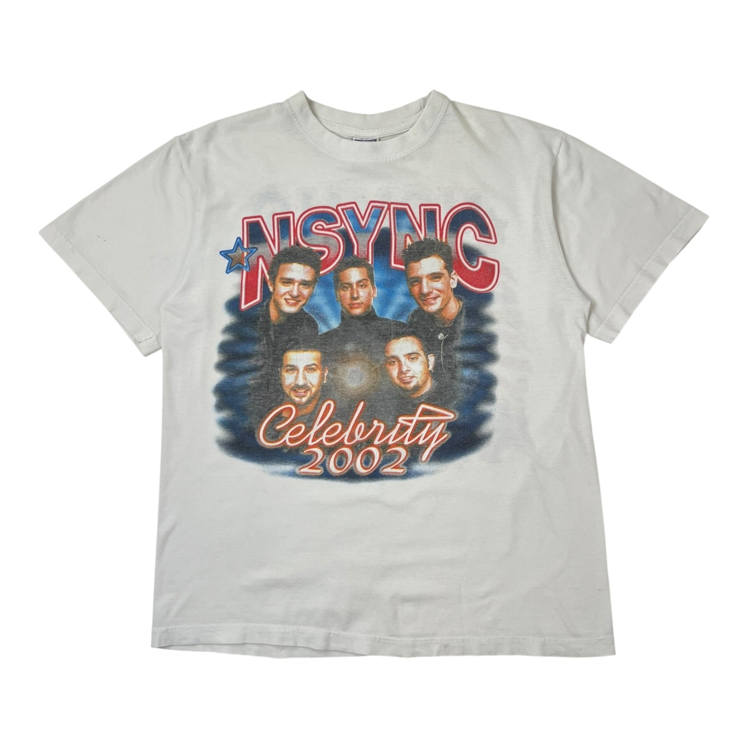 Vintage 2002 NSYNC Celebrity Tour T-Shirt White
