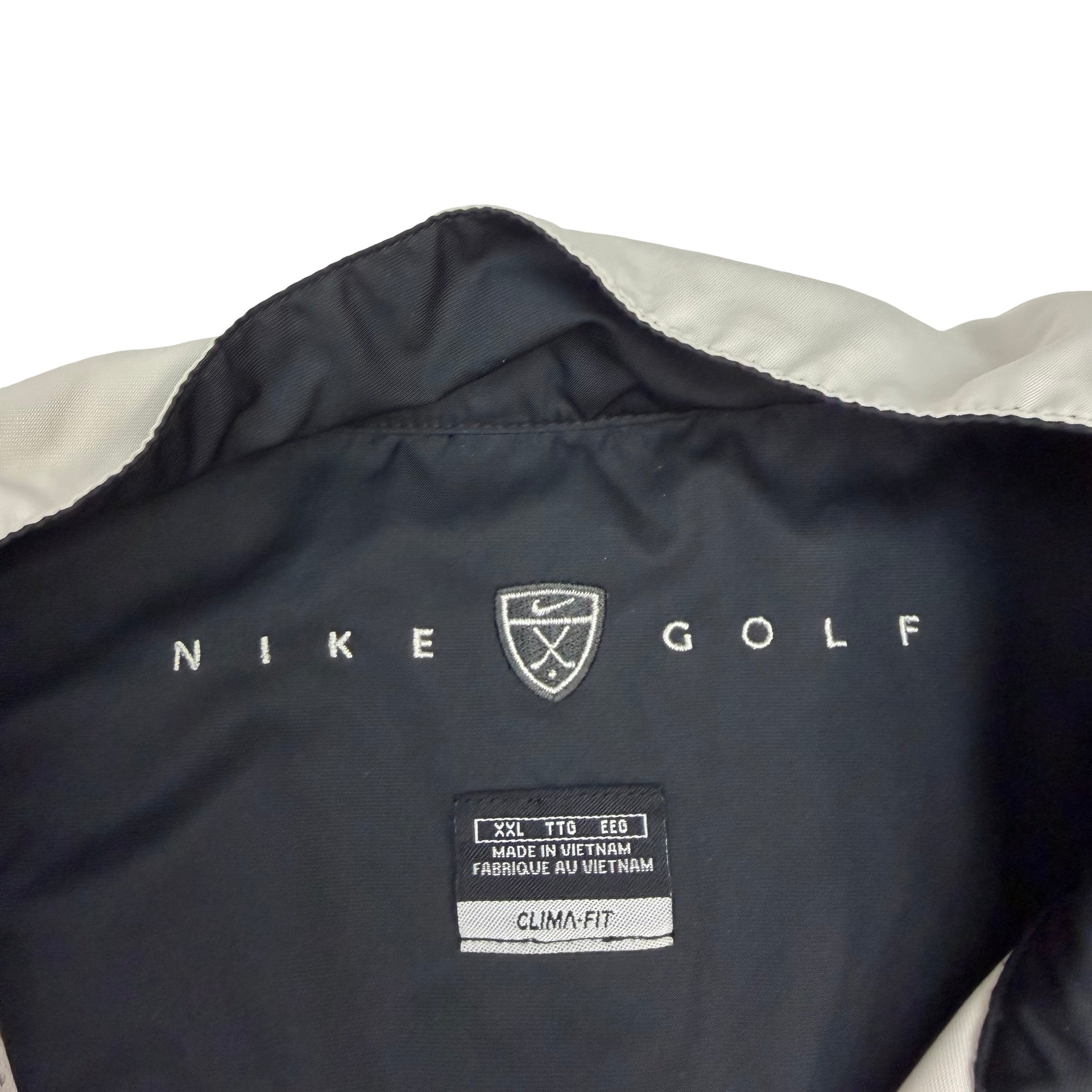 Vintage Nike Golf Quarter Zip Short Sleeve Windbreaker Tan