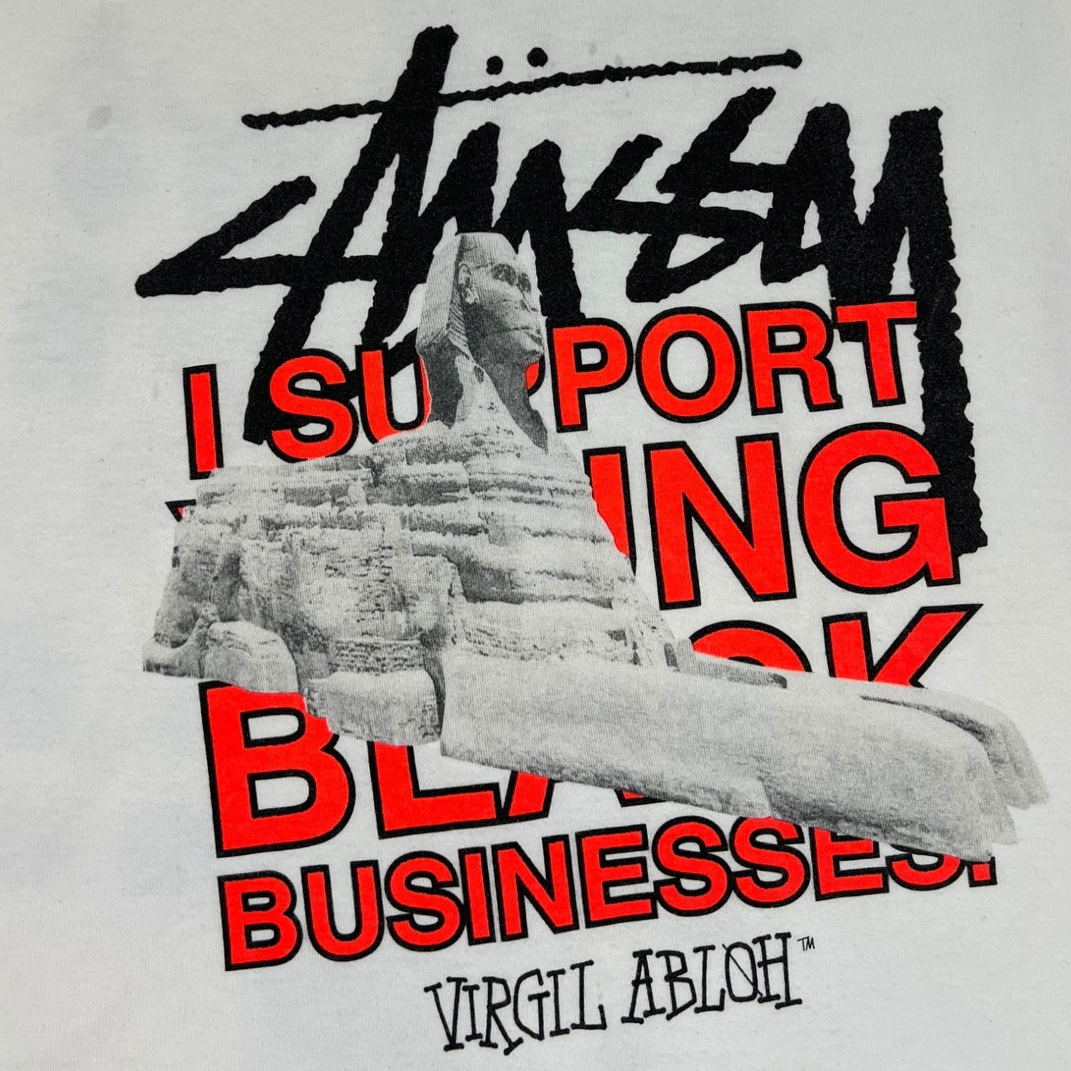 Stussy x Virgil Abloh World Tour T-Shirt White