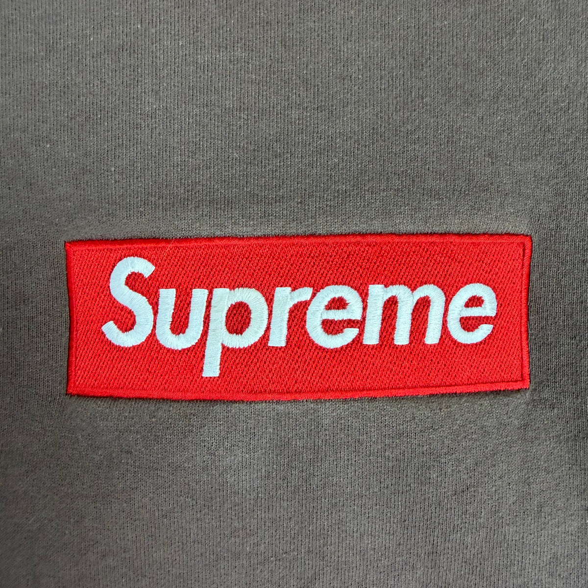 FW22 Supreme Box Logo Crewneck Brown