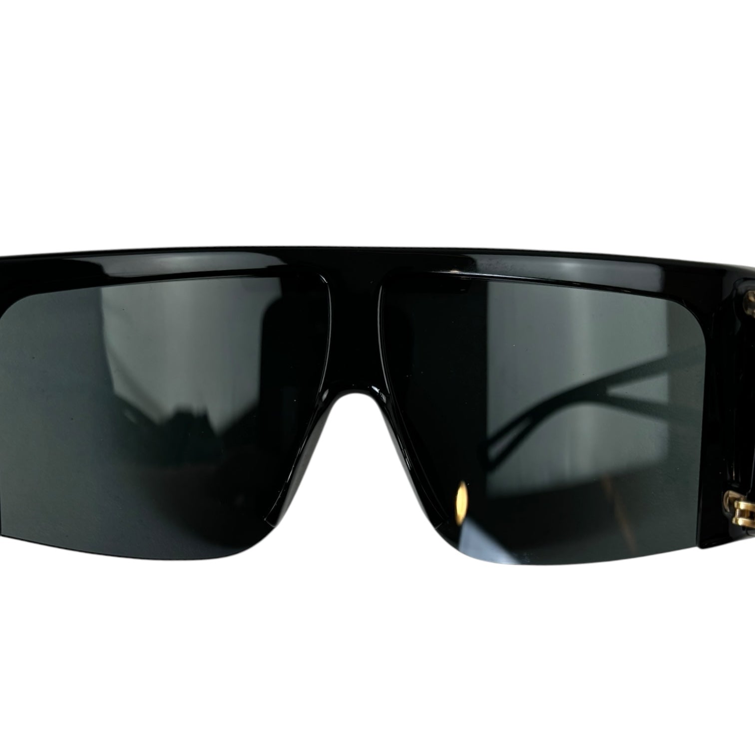 Versace Medusa Icon Shield Sunglasses Black/Gold
