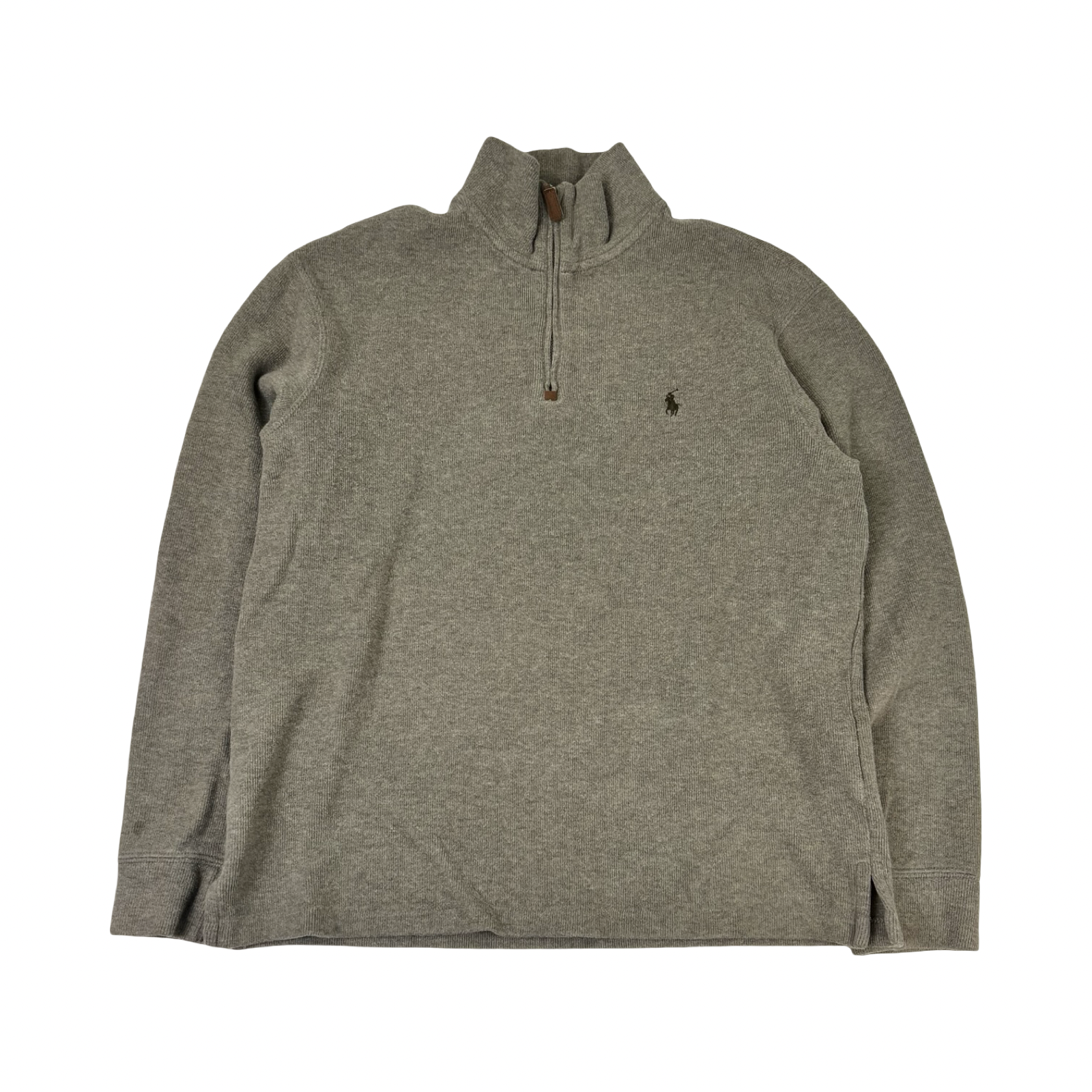 Polo Ralph Lauren Cotton Quarter-Zip Tan Heather Sweater