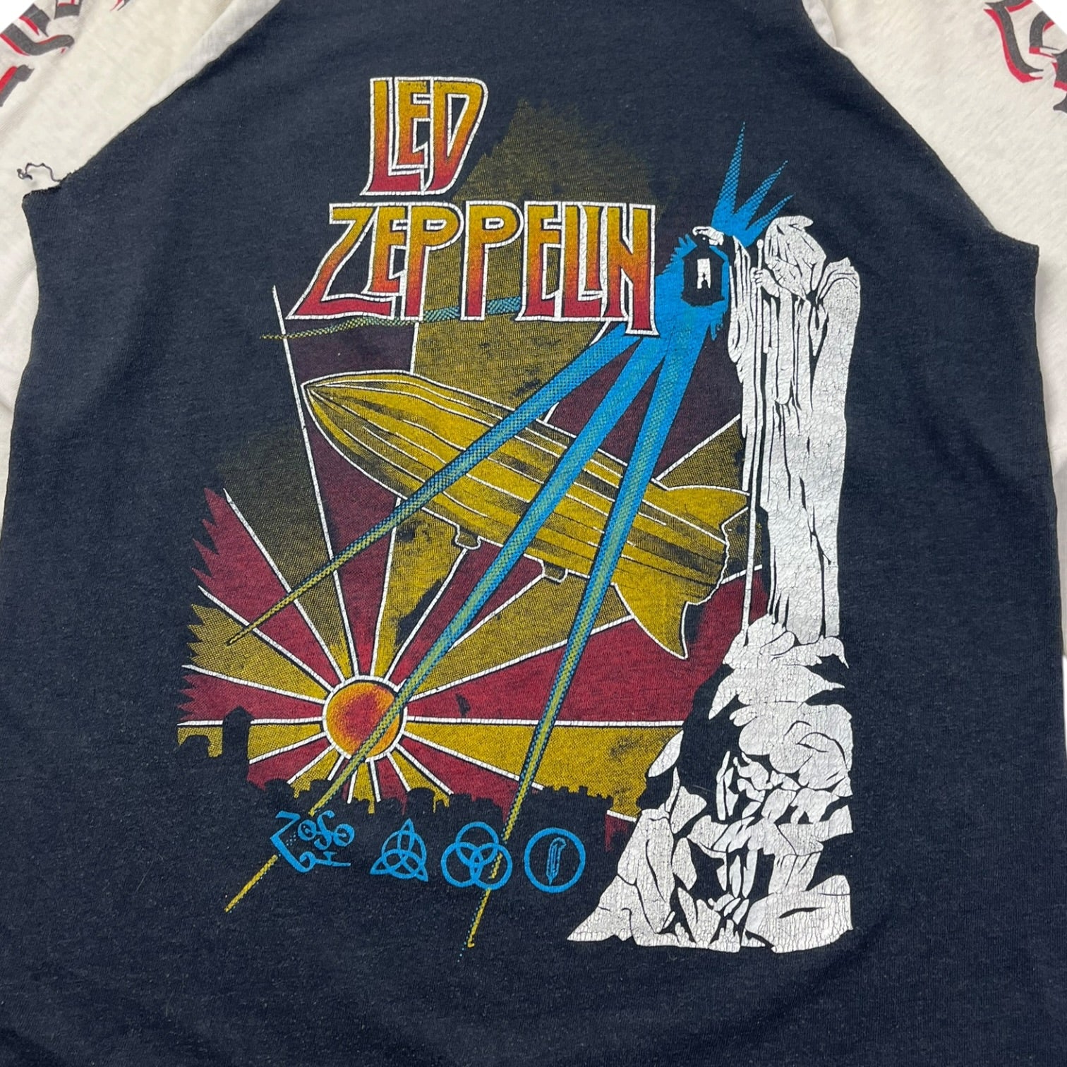 Vintage 80s Led Zepplin Raglan Sleeve Band S/S T-Shirt