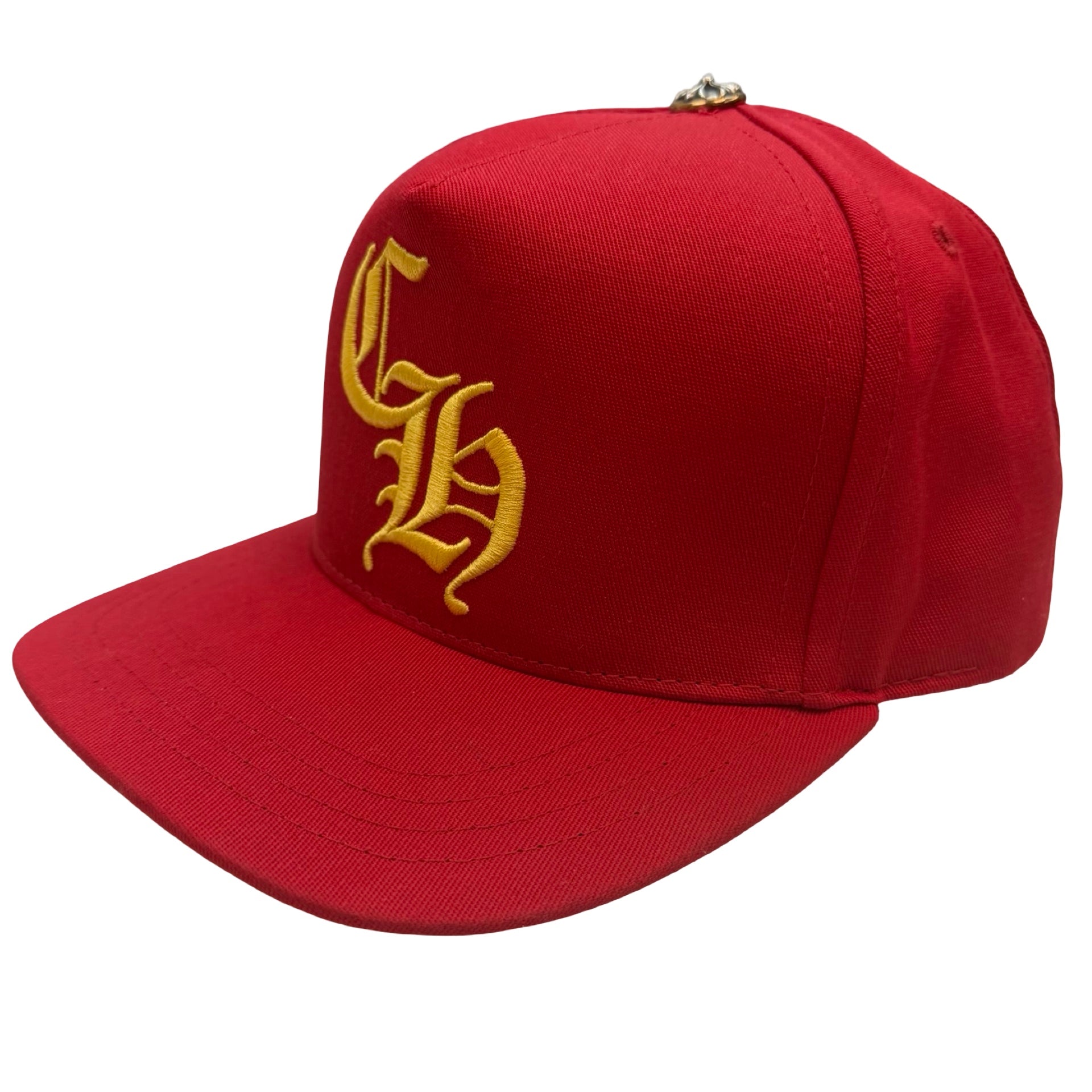 Chrome Hearts CH Silver Button Hat Red/Yellow