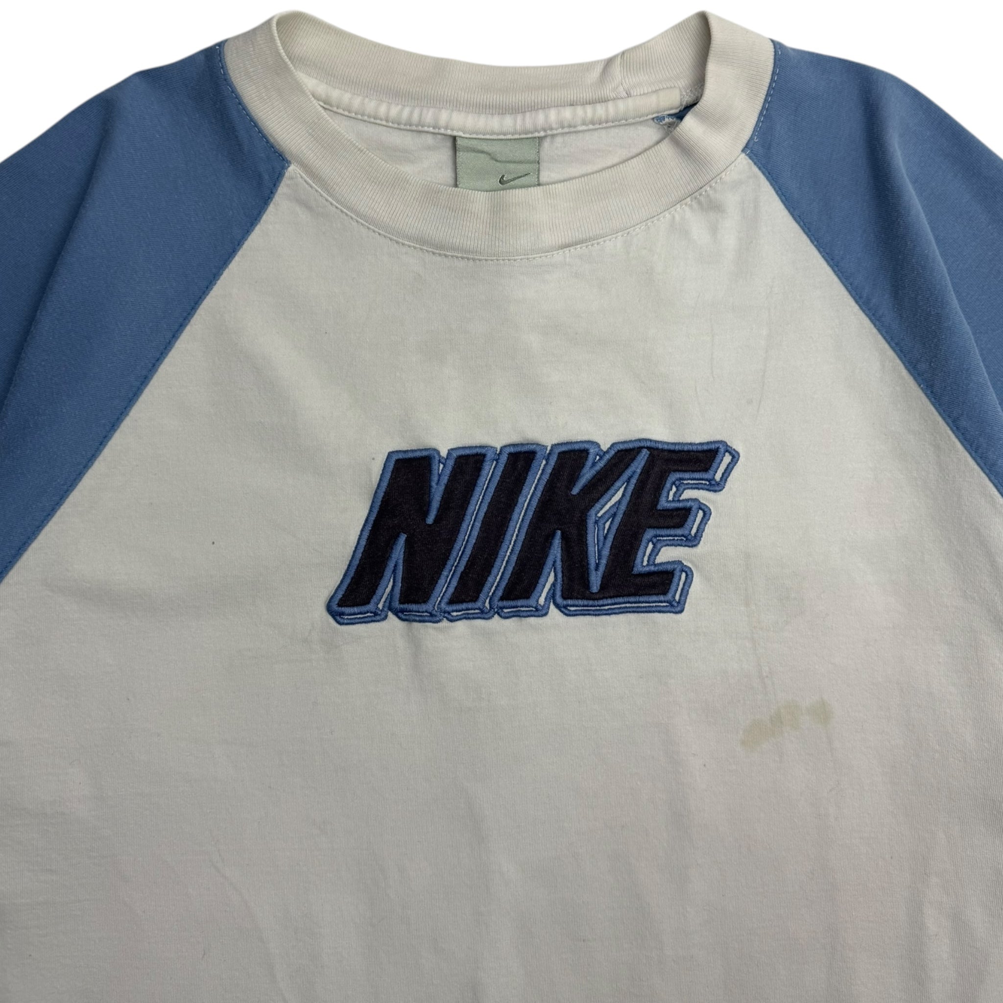 Vintage Nike Font Embroidered Ringer Layered T-Shirt