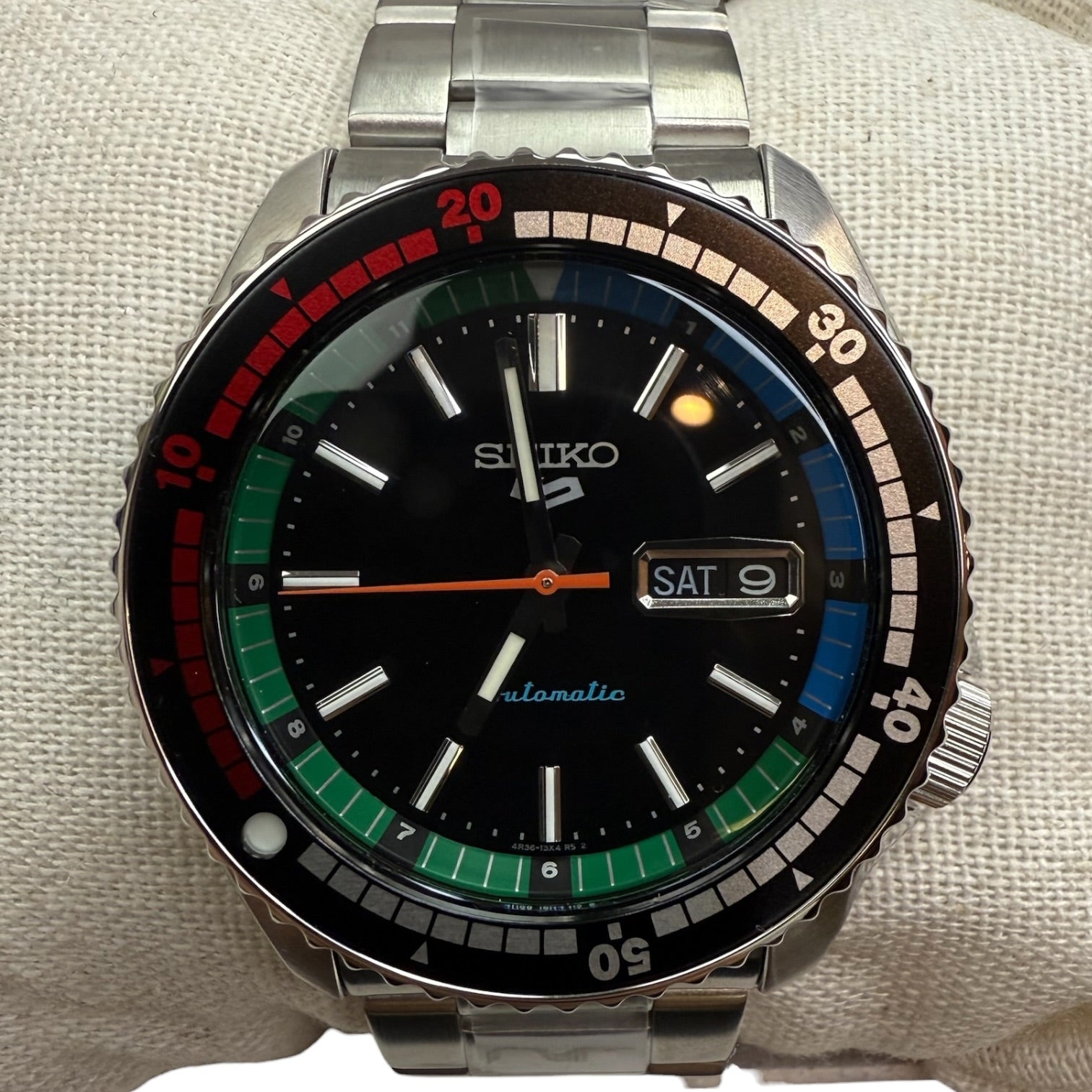 Seiko 5 Sports SRPK11 Automatic Black Dial Countdown Bezel Watch