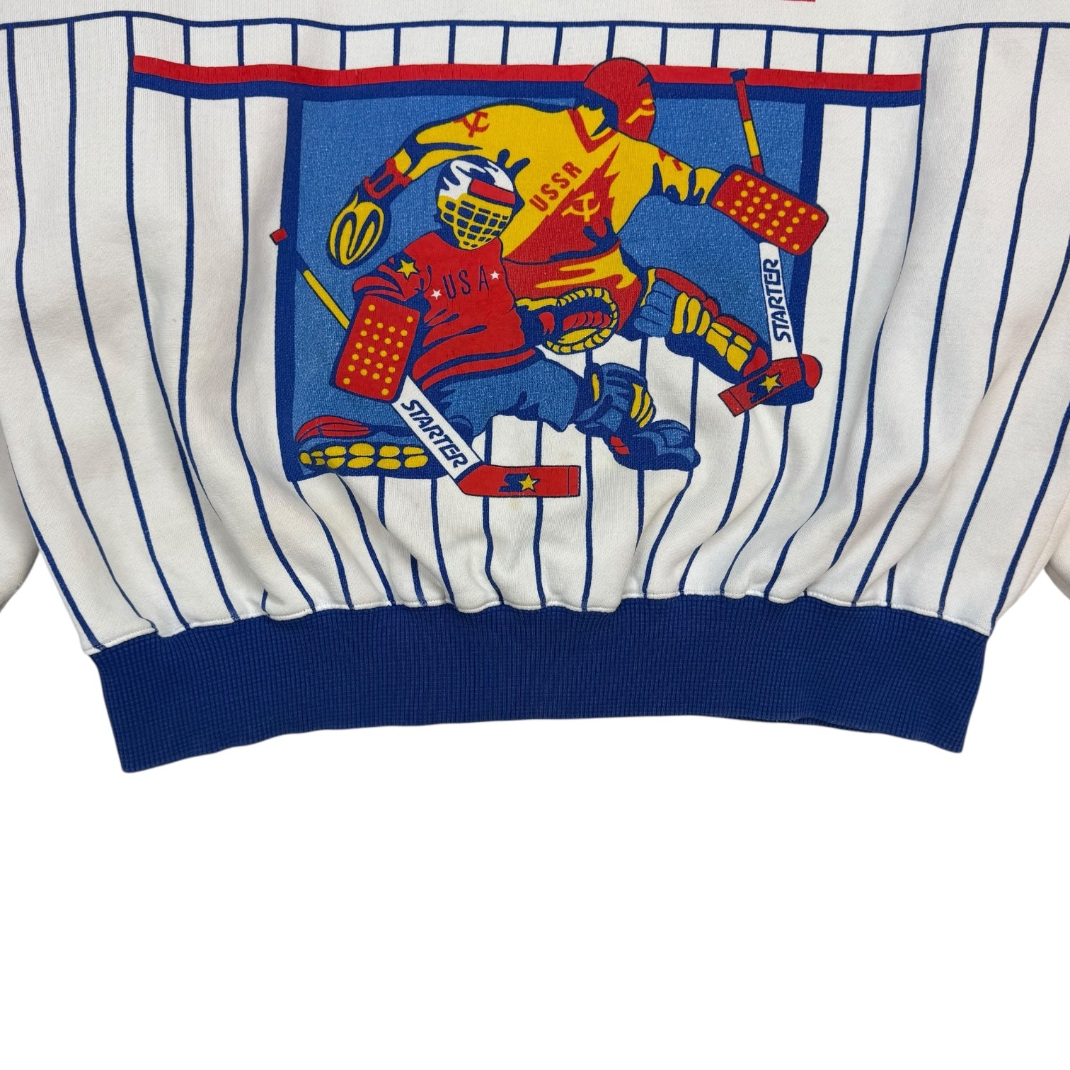 Vintage Starter 1980 Olympics USA Gold Medal Crewneck White/Blue/Red