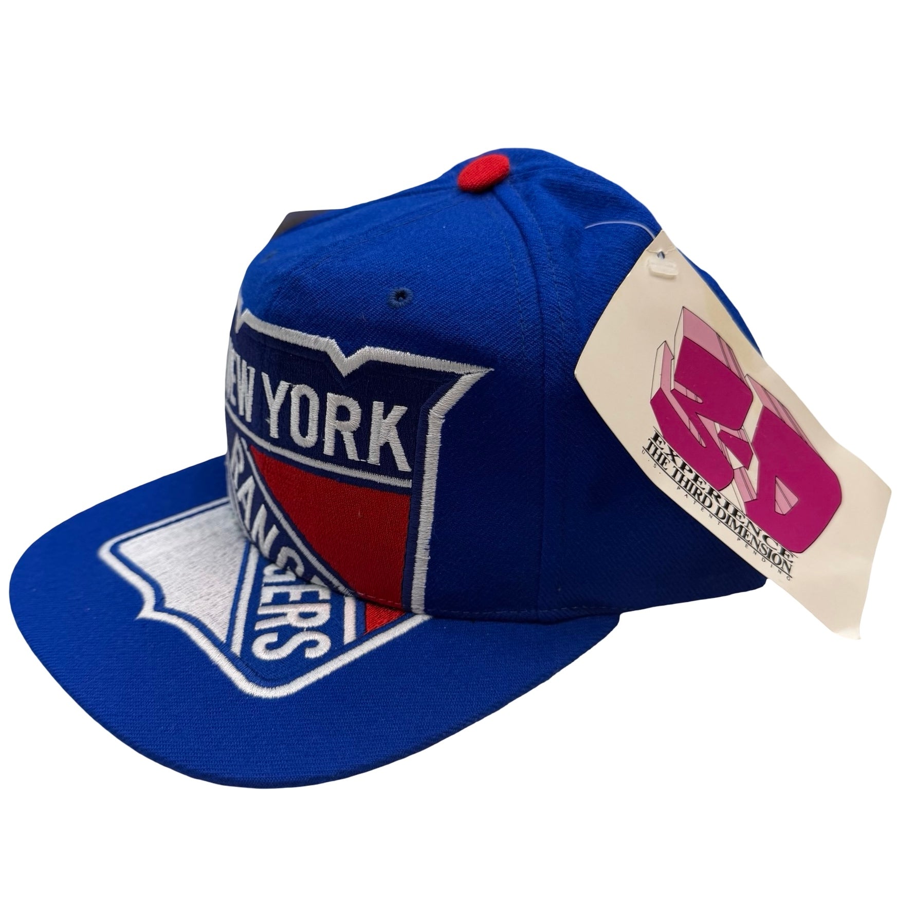 Vintage New York Rangers Embroidered Snapback Hat Blue