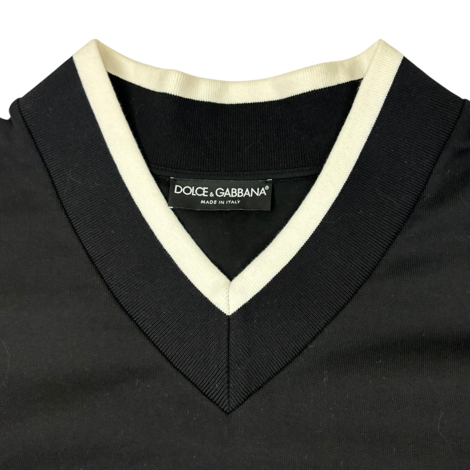 Dolce & Gabbana “King” V-Neck Sweatshirt Black