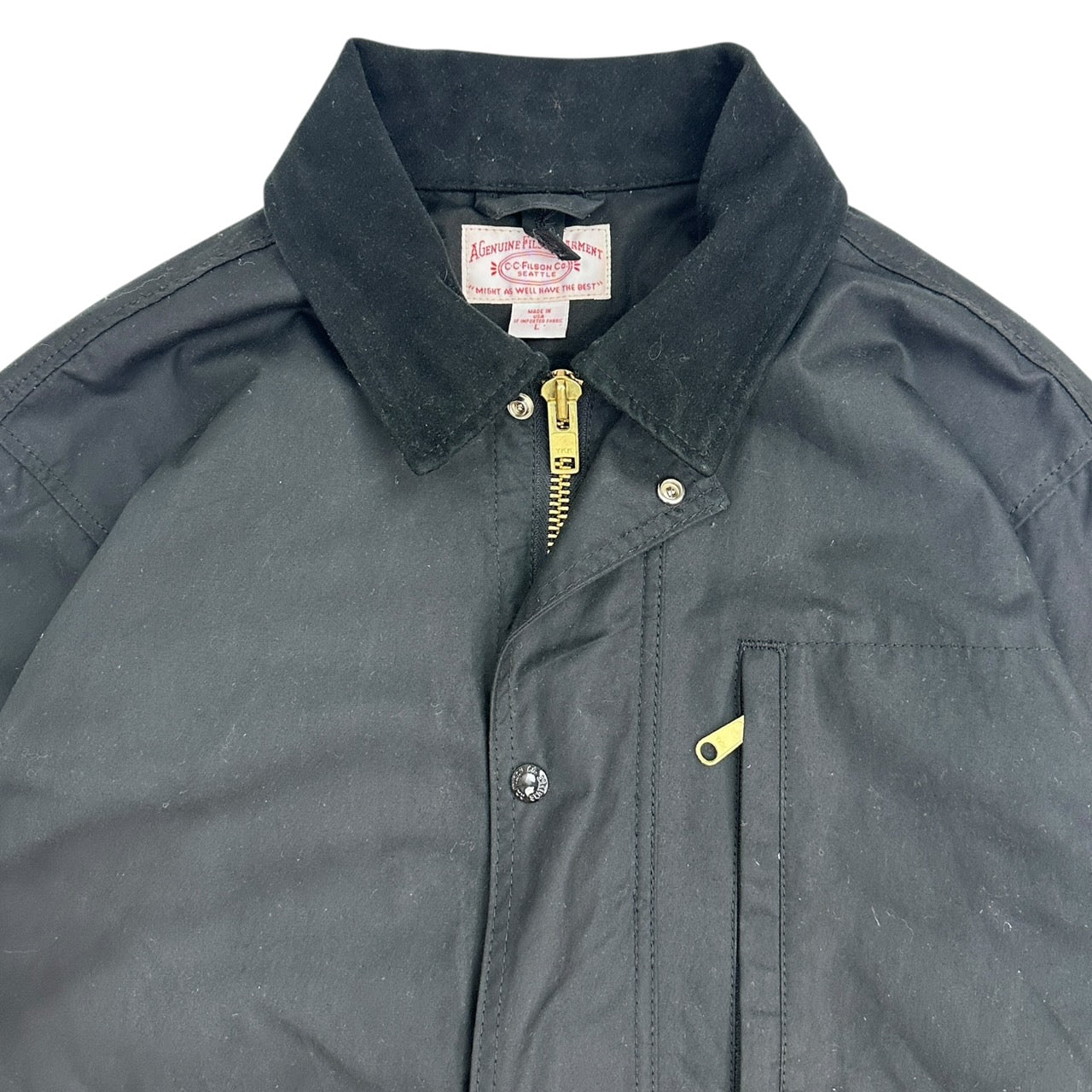 Filson Waxed Tin Cloth Jacket Black