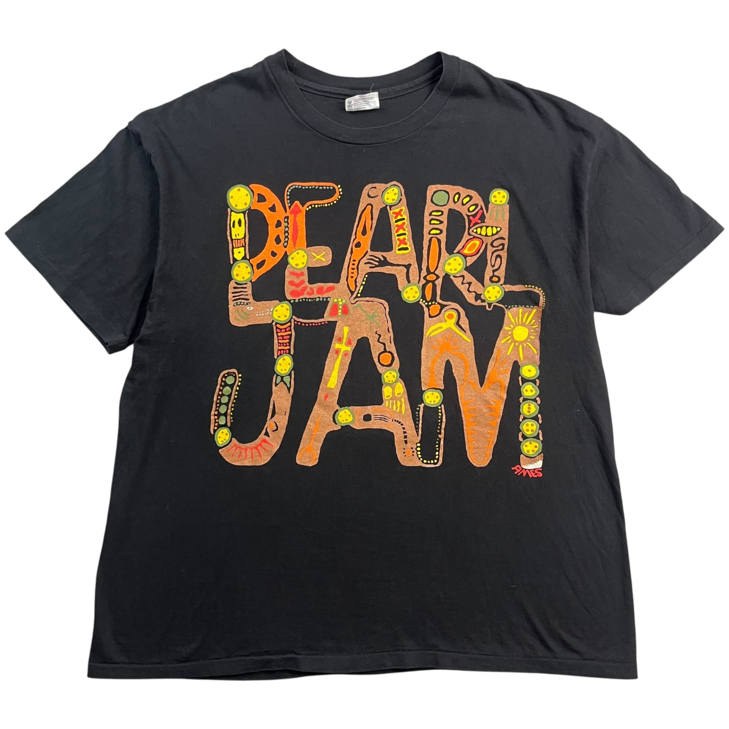 1992 Pearl Jam Music For Rhinos Tee Black