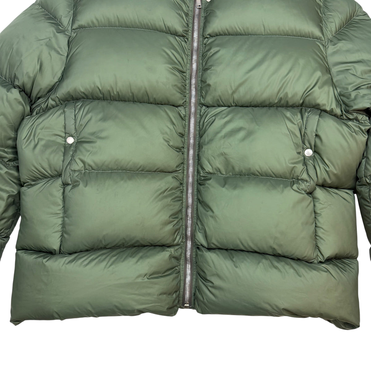 Rick Owens FW21 Gethsemane Flight Puffer Jacket Green
