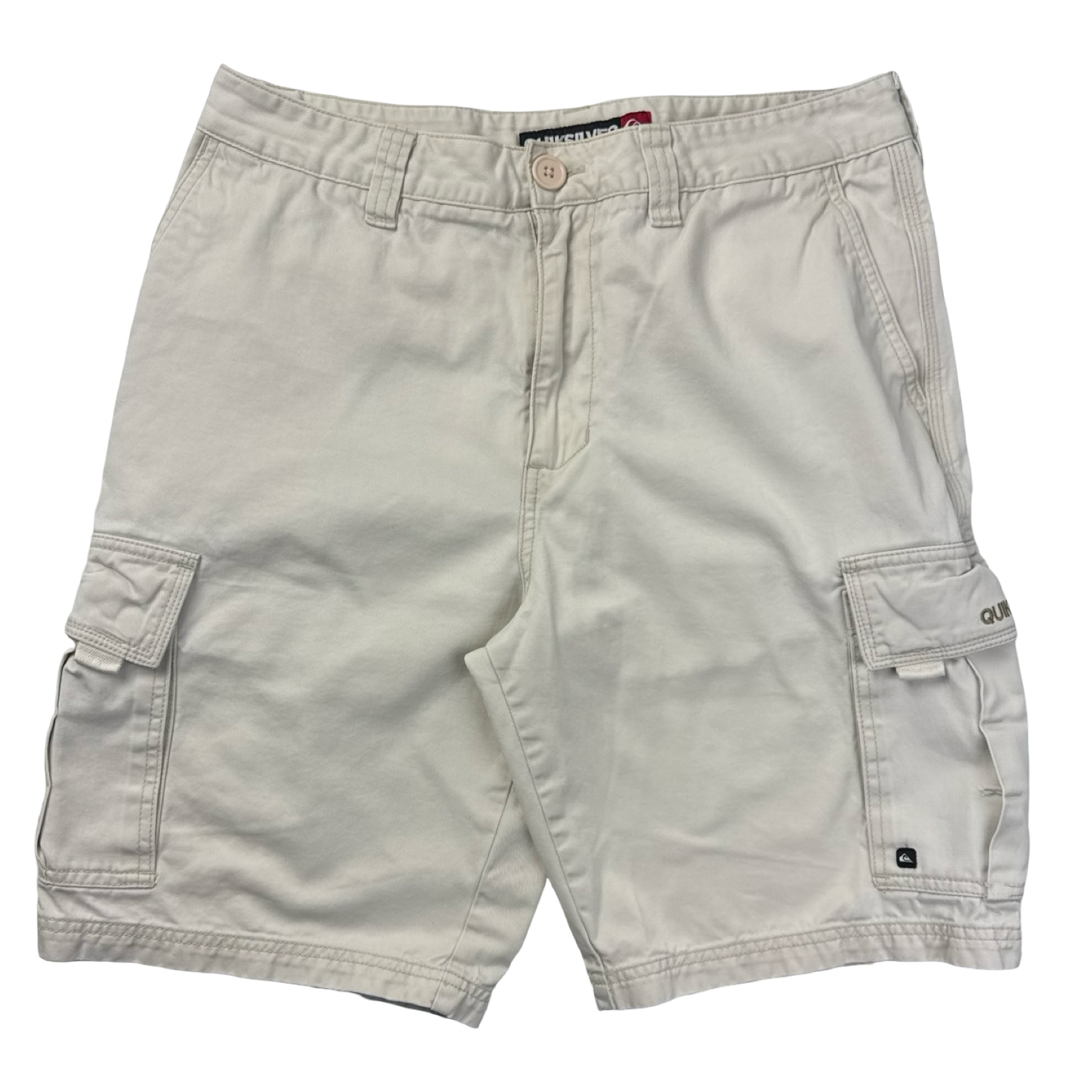 Vintage Quiksilver Cargo Short Bottoms Eggshell