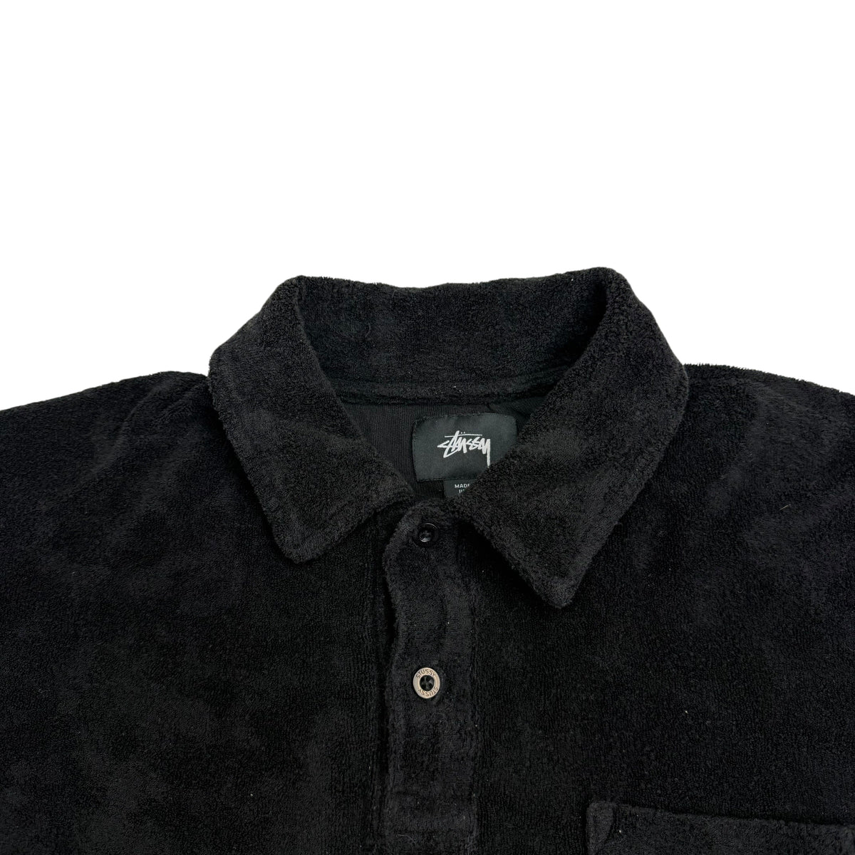 Stussy Terry Cloth Polo Black