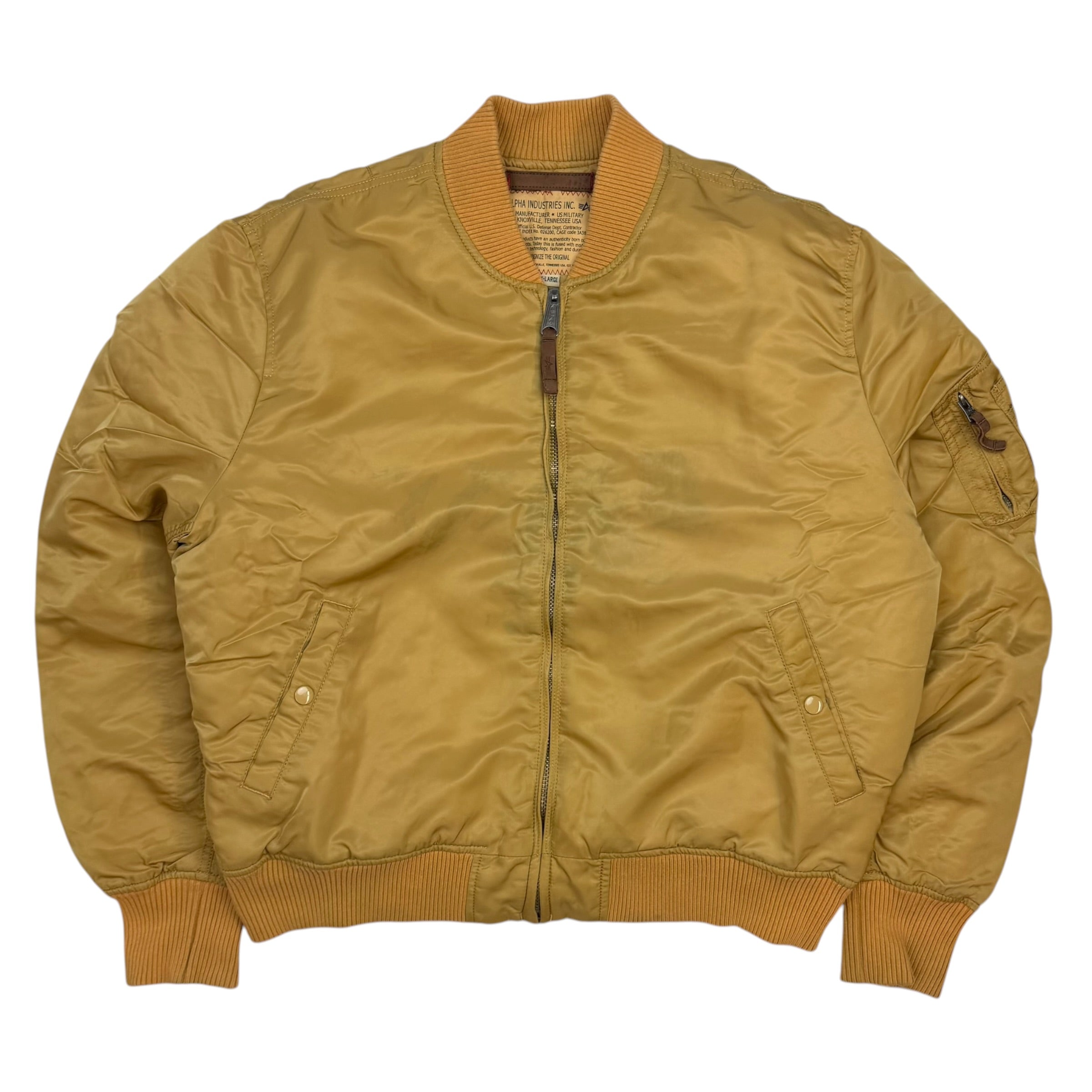 Vintage Alpha Industries MA-1 Bomber Jacket Mustard