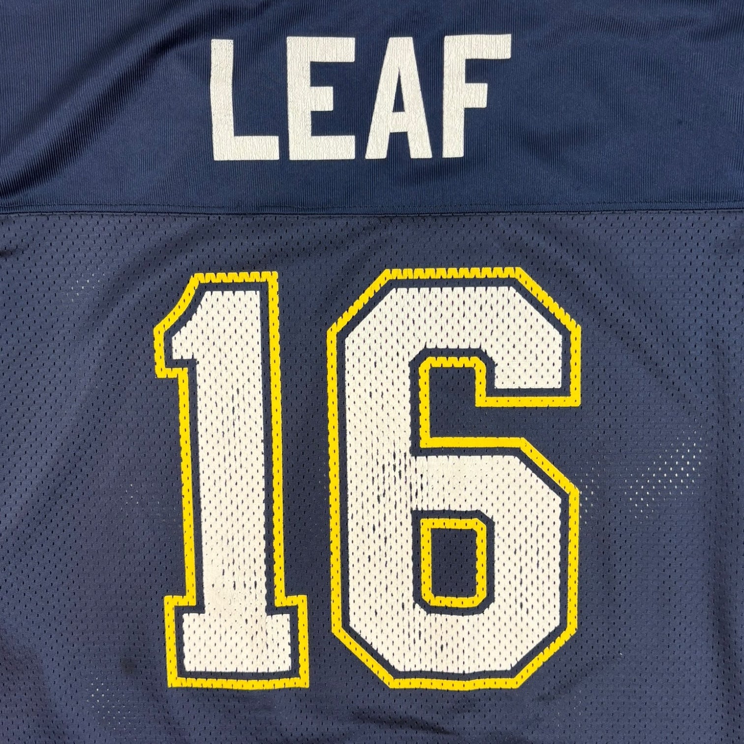 Vintage Logo Althletic San Diego Chargers Ryan Leaf Football Jersey Navy